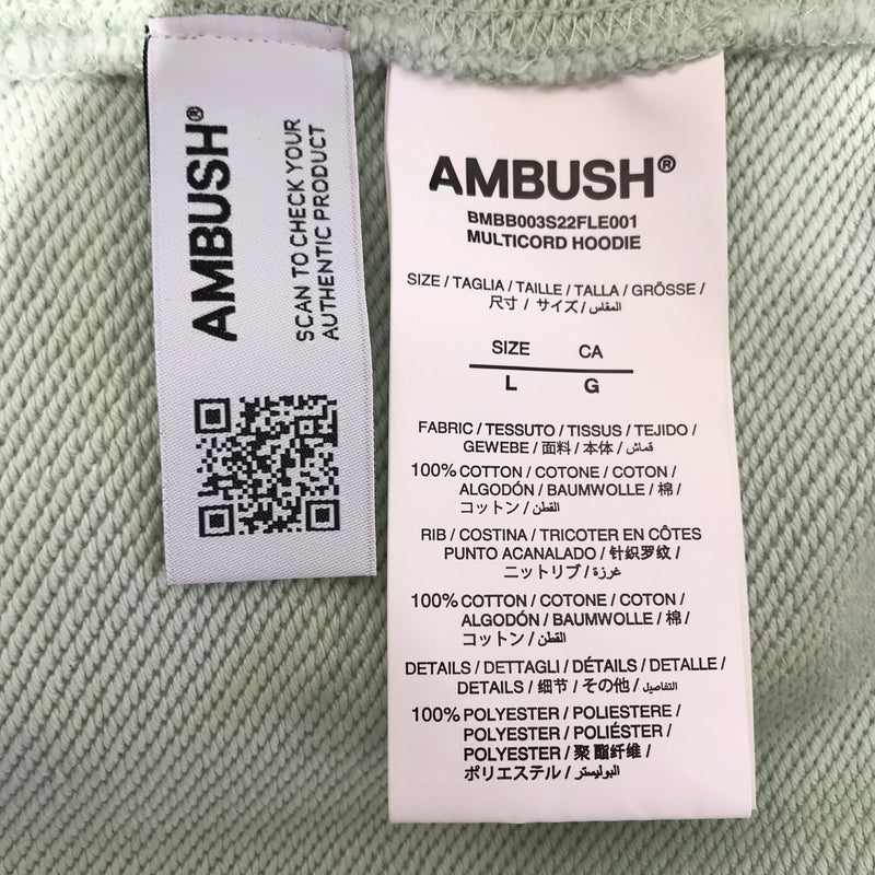 AMBUSH/Hoodie/L/Cotton/GRN/MULTI LACE HOODIE