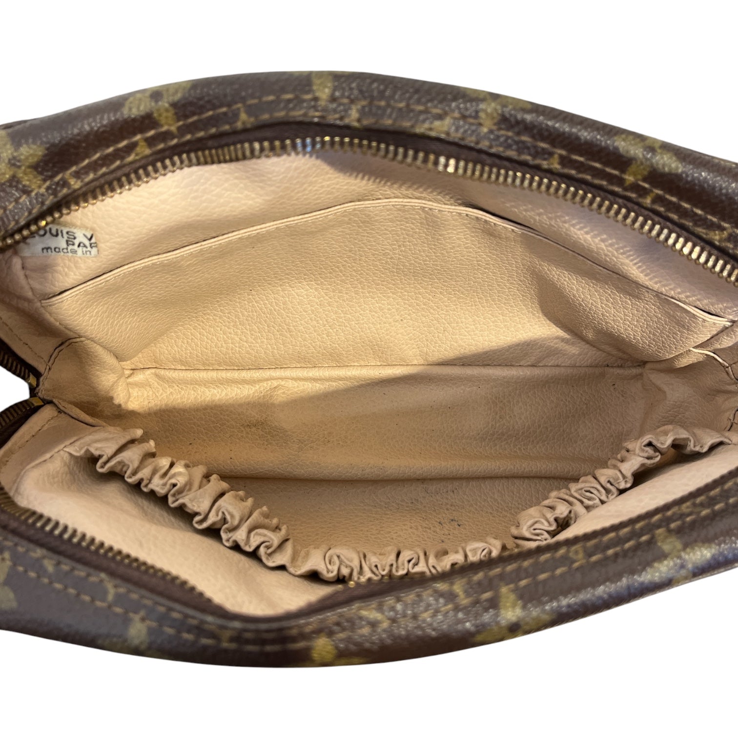 LOUIS VUITTON/Pouch/Monogram/Leather/BRW/vintage LV toiletry pouch view 4