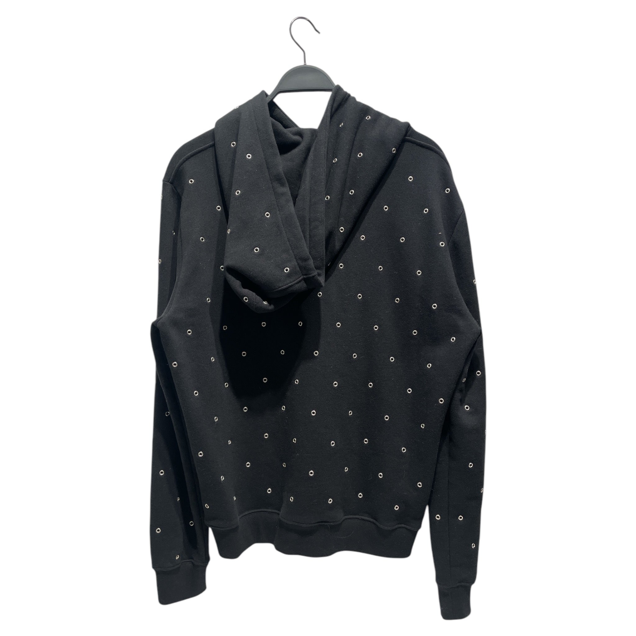 SAINT LAURENT/Hoodie/L/Cotton/BLK/Metal Hole Hoodie view 2