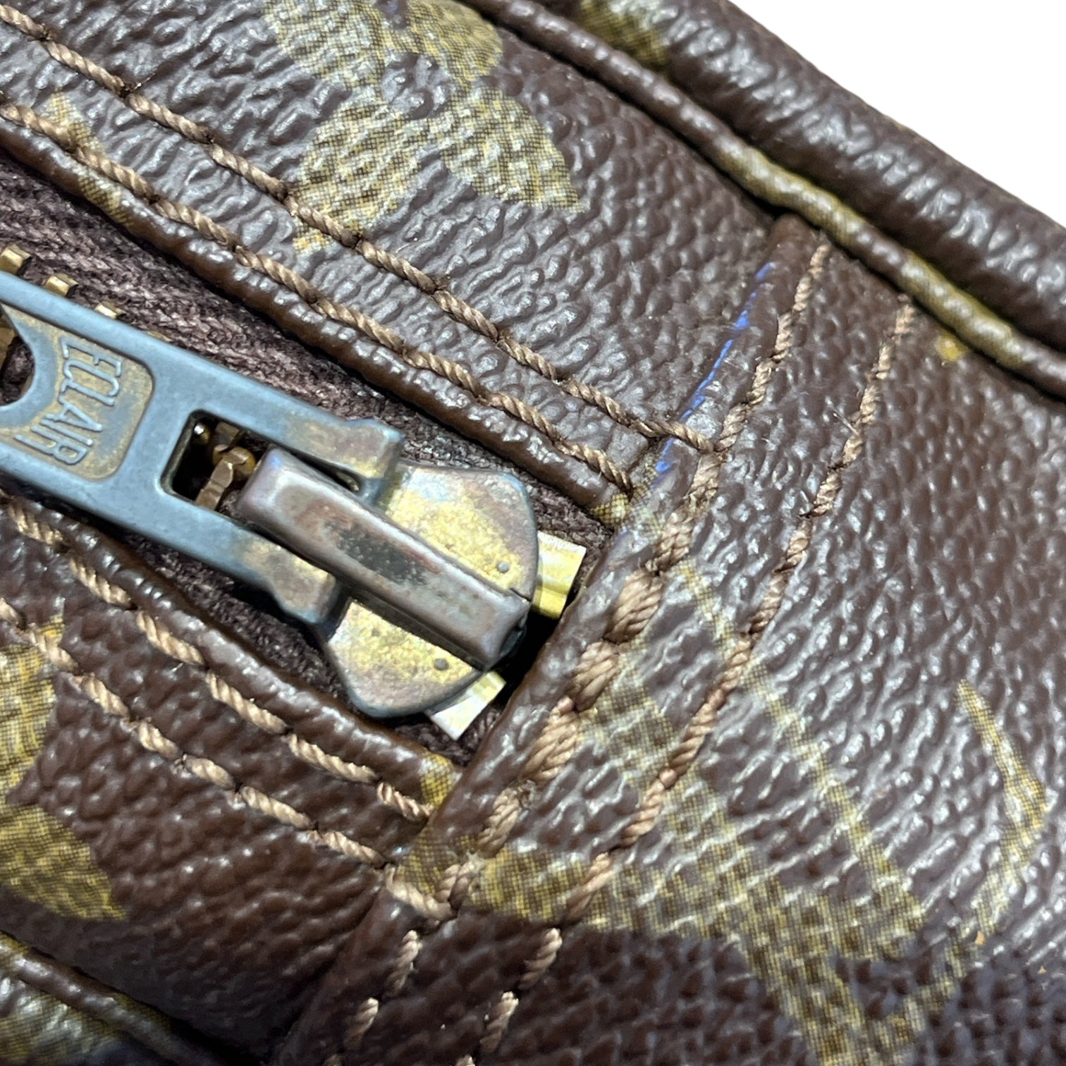 LOUIS VUITTON/Pouch/Monogram/Leather/BRW/vintage LV toiletry pouch view 5