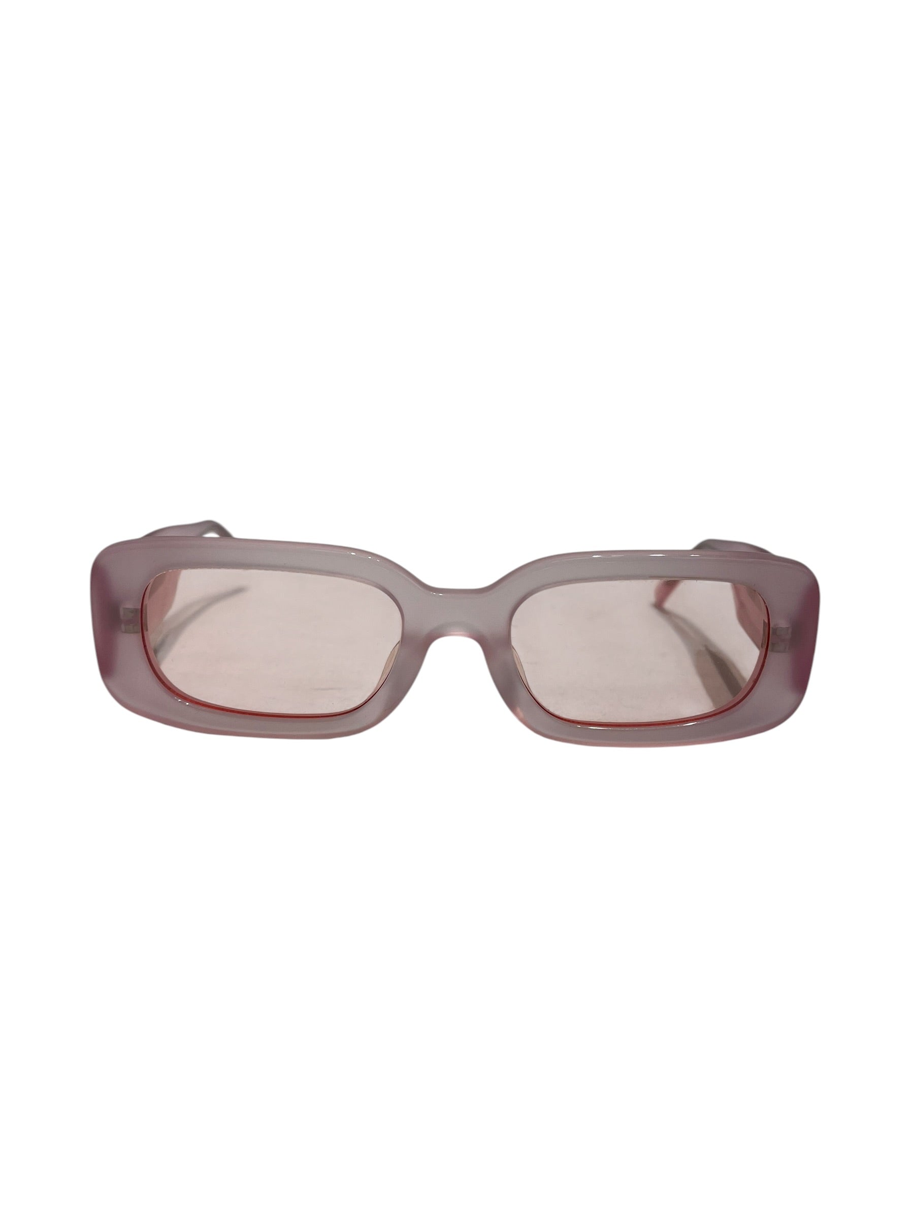 SOSUPERSAM/Sunglasses/Plastic/PNK/L's/rectangle frame pink view 1