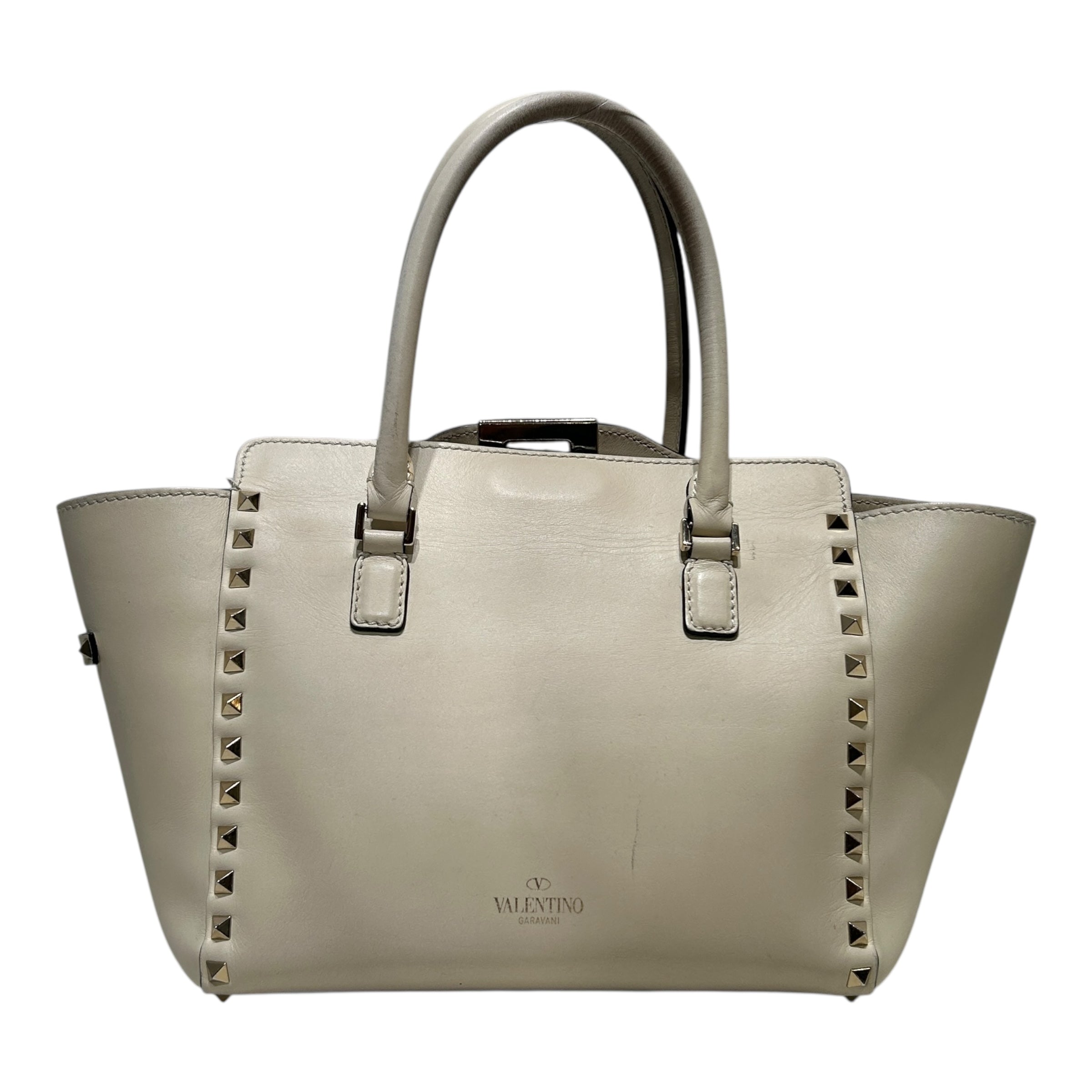 VALENTINO GARAVANI/Hand Bag/Leather/CRM/studded bag view 2