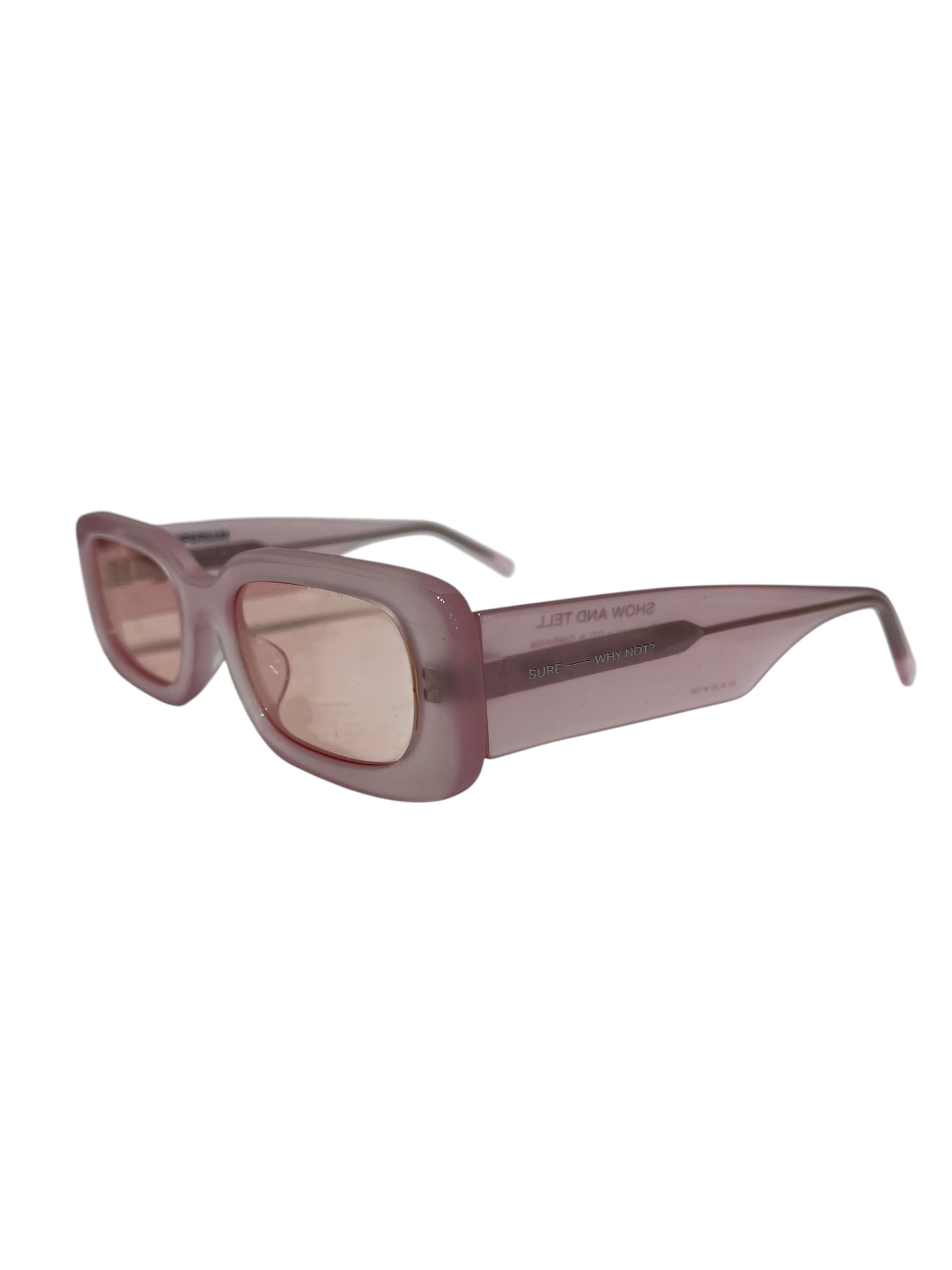 SOSUPERSAM/Sunglasses/Plastic/PNK/L's/rectangle frame pink view 2
