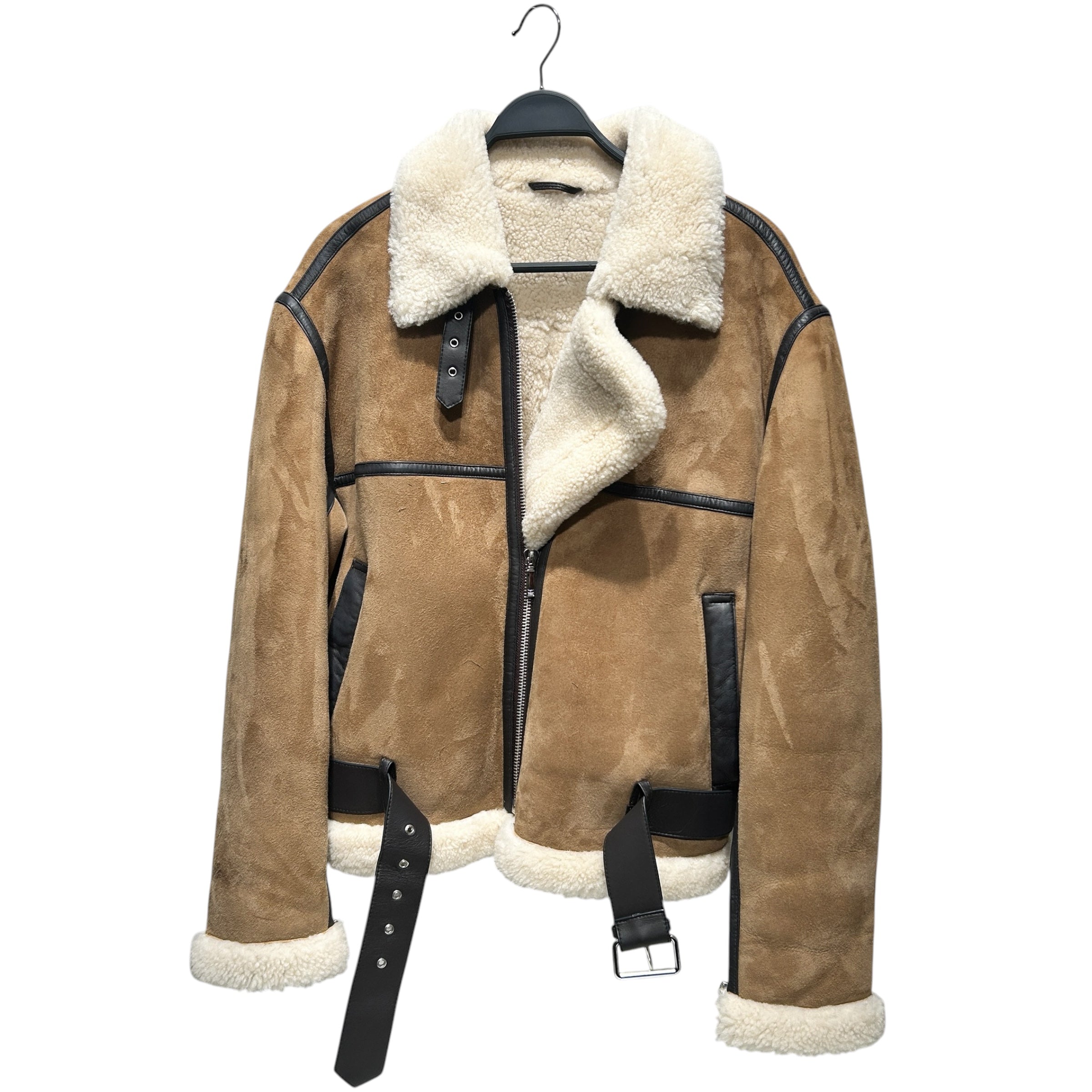 TOTEME/Fleece Jkt/40/CML/SHERPA LINING BLK LEATH BELT view 1