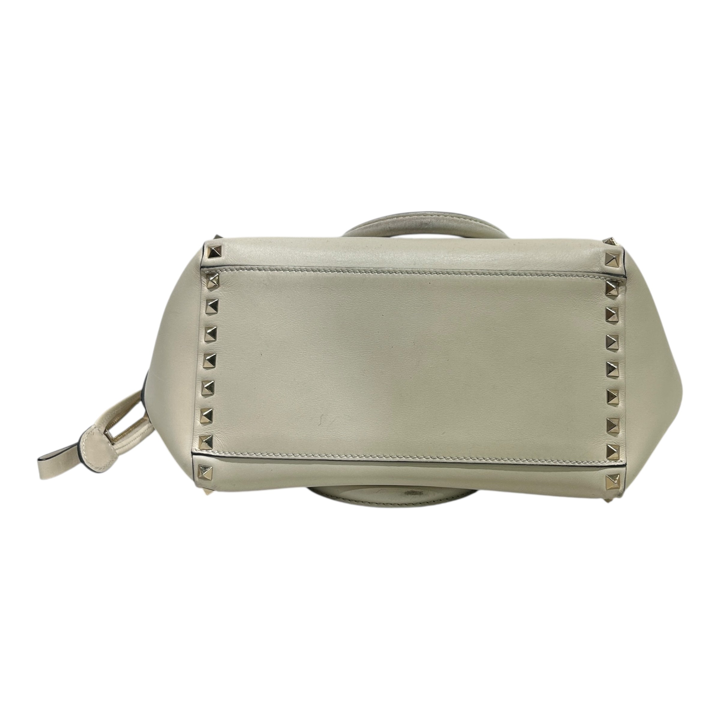 VALENTINO GARAVANI/Hand Bag/Leather/CRM/studded bag view 3