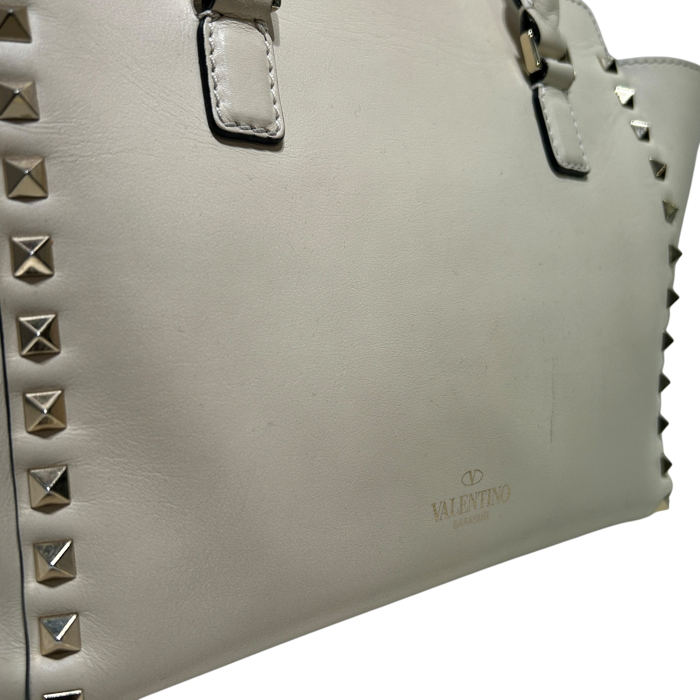 VALENTINO GARAVANI/Hand Bag/Leather/CRM/studded bag view 6