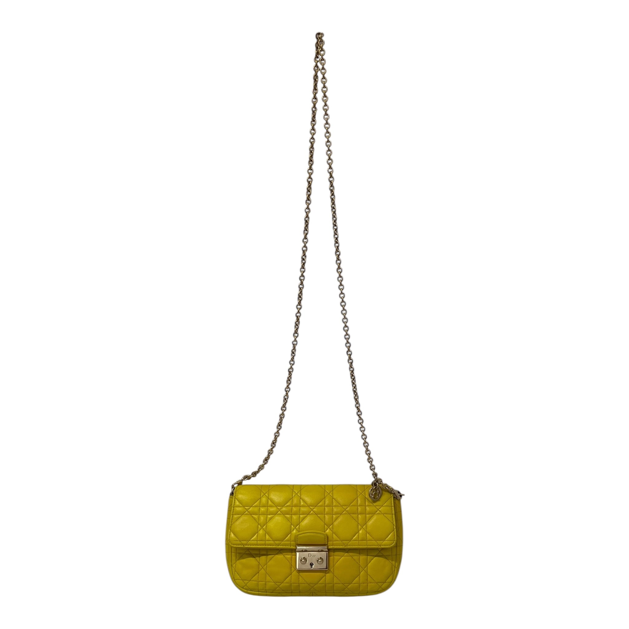 Christian Dior/Cross Body Bag/Leather/YEL/MISS DIOR PROMENAD 12-MA-0163 view 1
