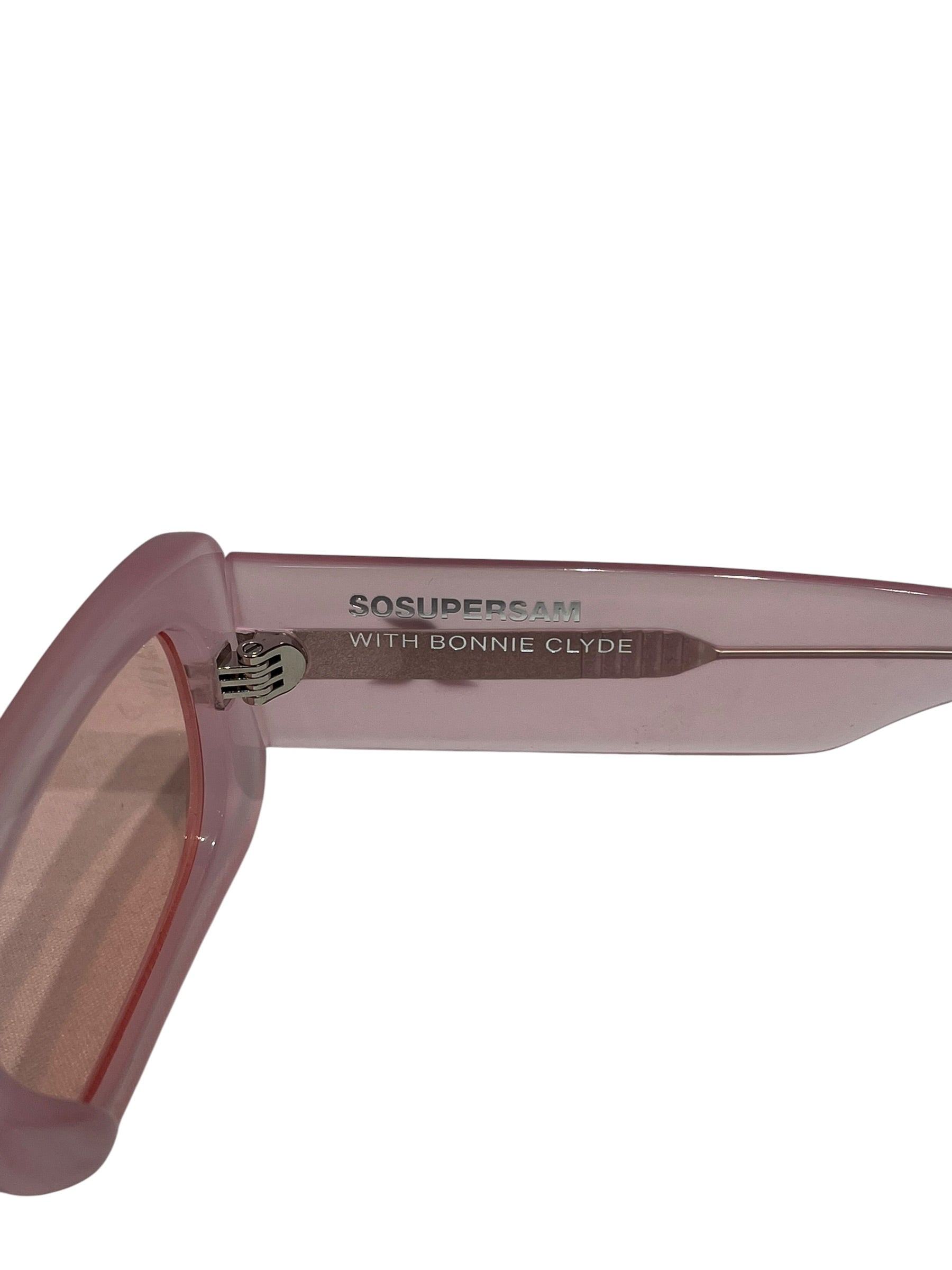 SOSUPERSAM/Sunglasses/Plastic/PNK/L's/rectangle frame pink view 5