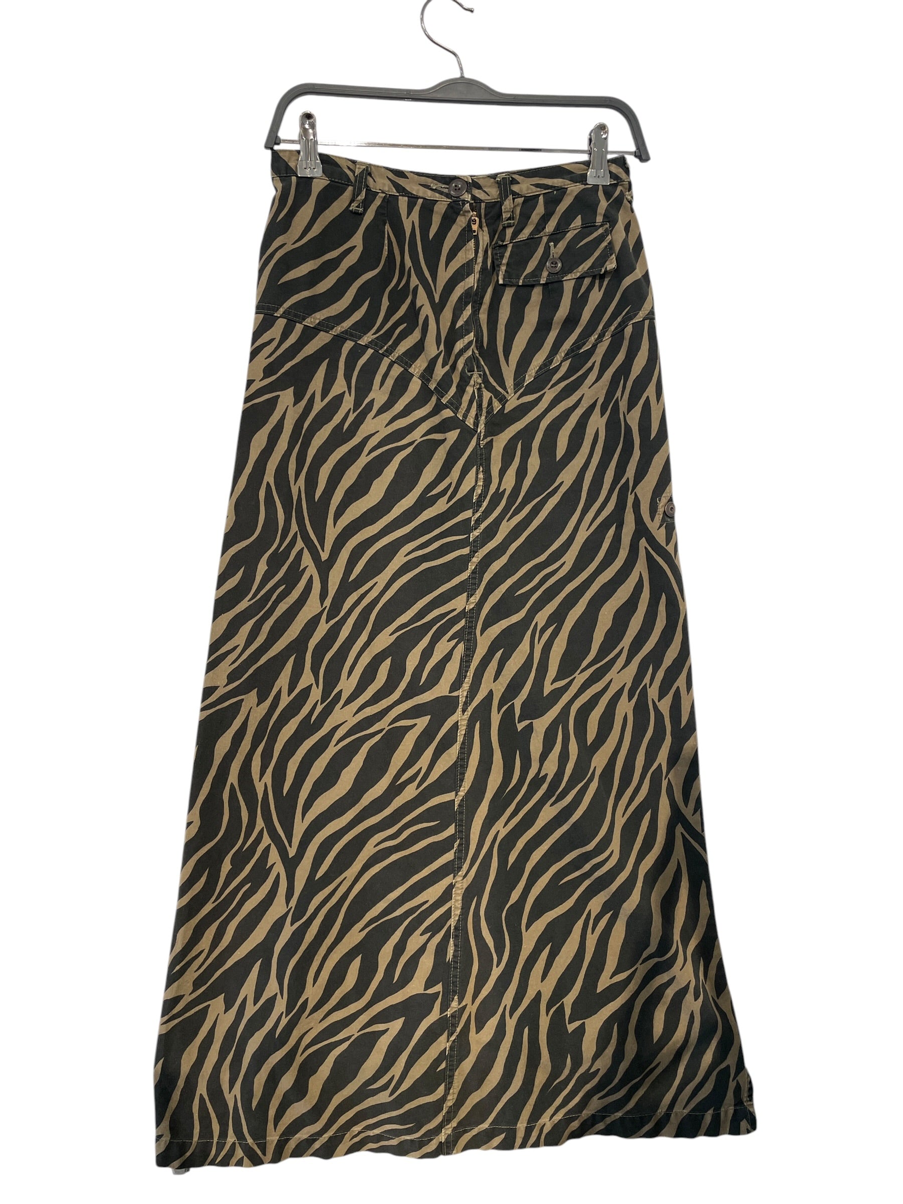 HYSTERIC GLAMOUR/Long Skirt/S/Camouflage/Cotton/BRW/Maxi Length/tiger stripe view 1