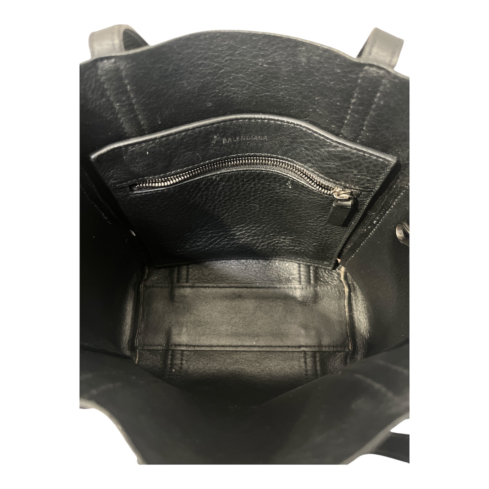 BALENCIAGA/Hand Bag/Leather/BLK/LEATHER TOTE view 3