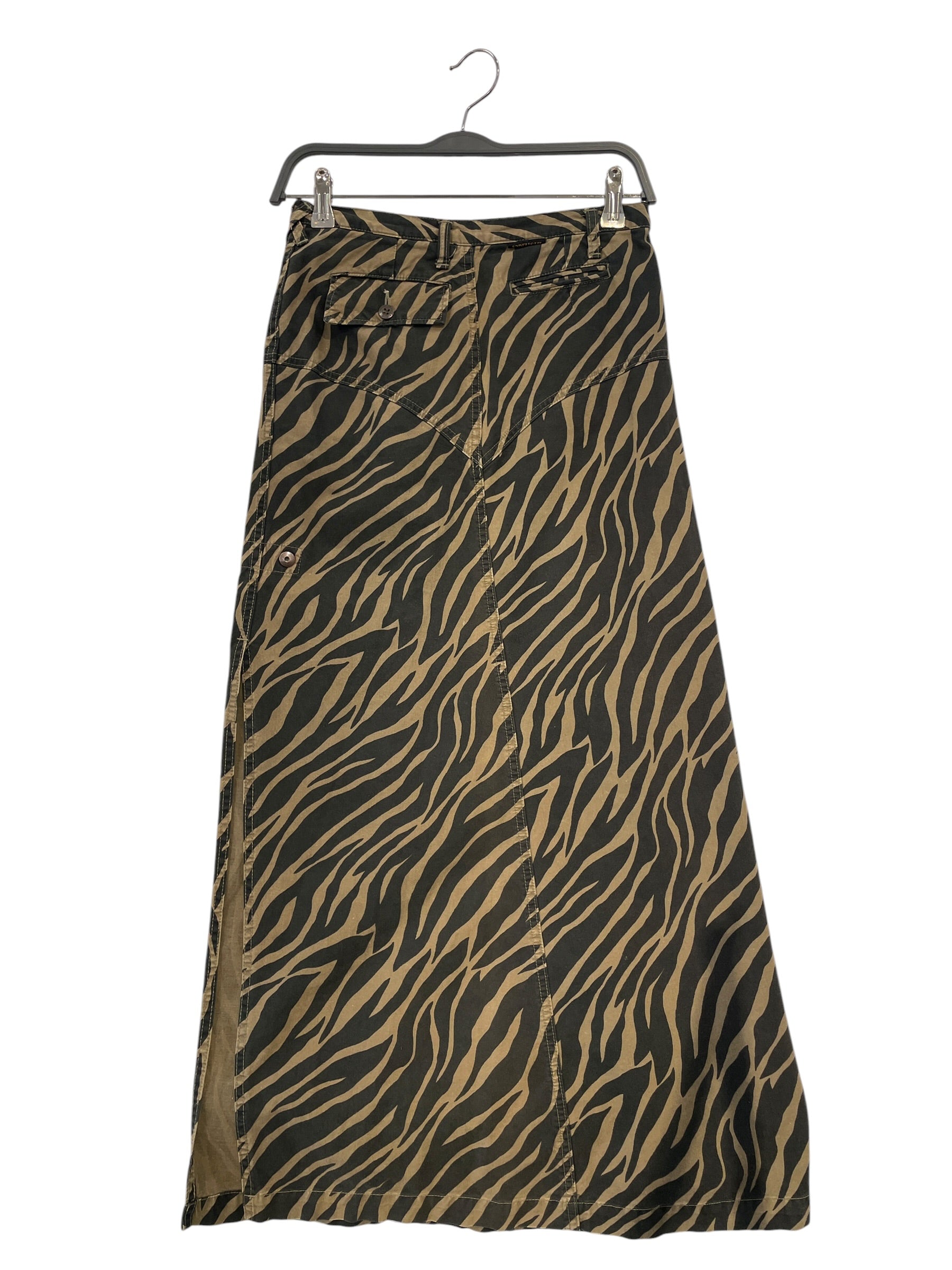 HYSTERIC GLAMOUR/Long Skirt/S/Camouflage/Cotton/BRW/Maxi Length/tiger stripe view 2