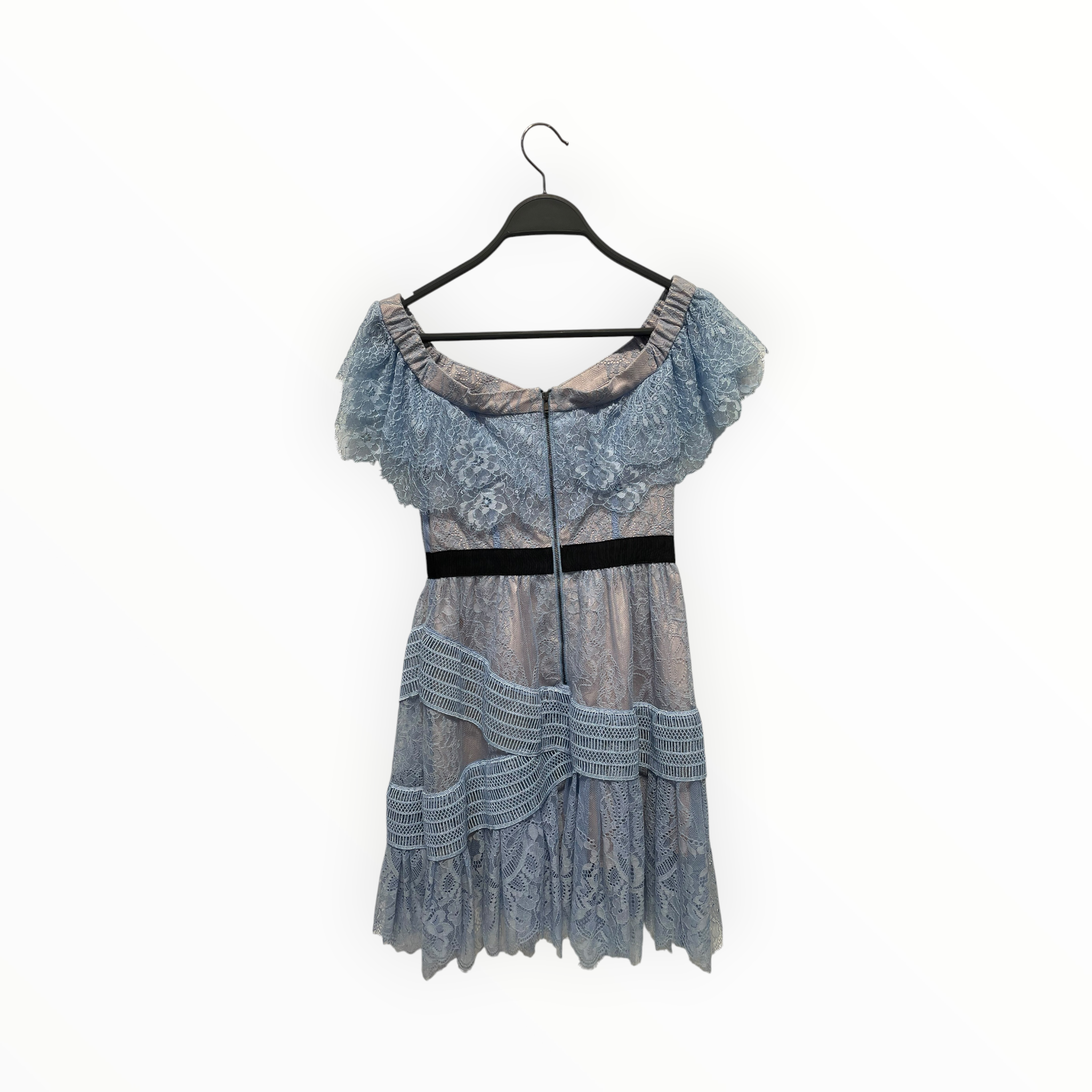 self-portrait/Dress/2/Polyester/BLU/LACE DETIAL view 2