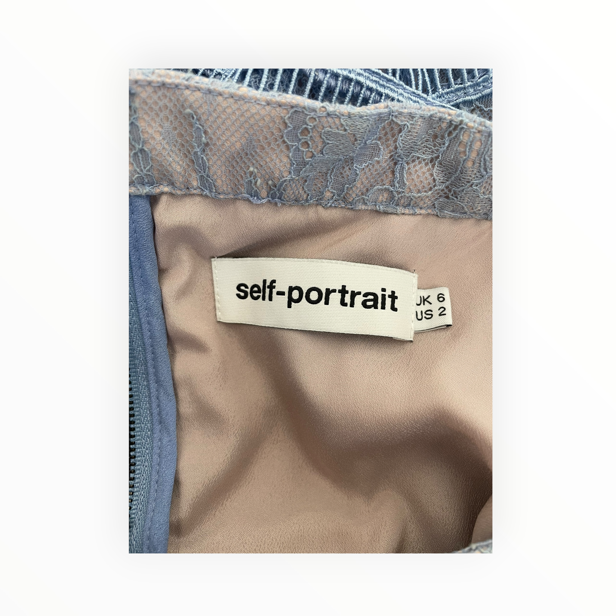 self-portrait/Dress/2/Polyester/BLU/LACE DETIAL view 3