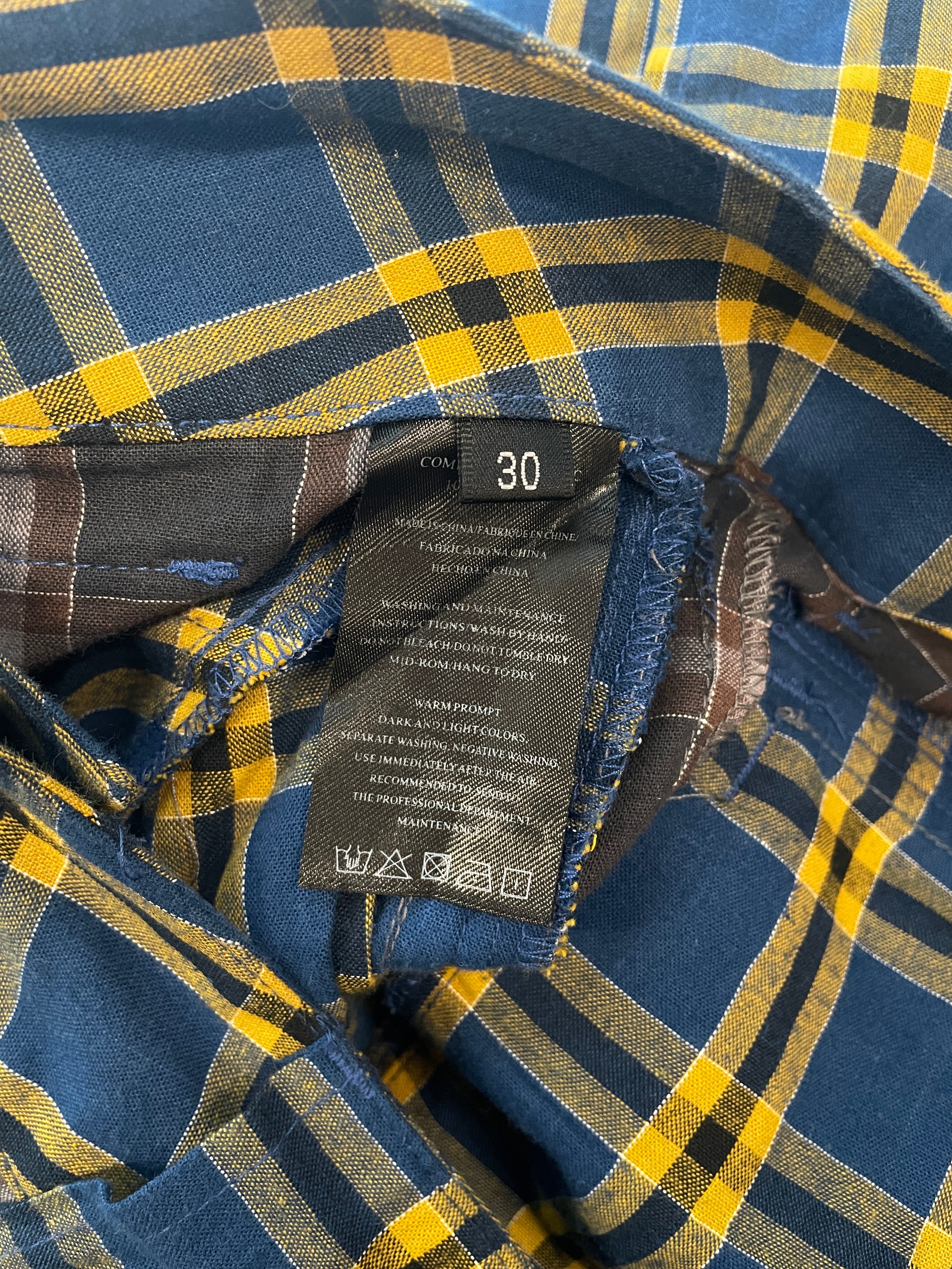 ARIS TATALOVICH/Shorts/30/Cotton/MLT/Plaid/PATCHWORK\BLU,YEL view 4