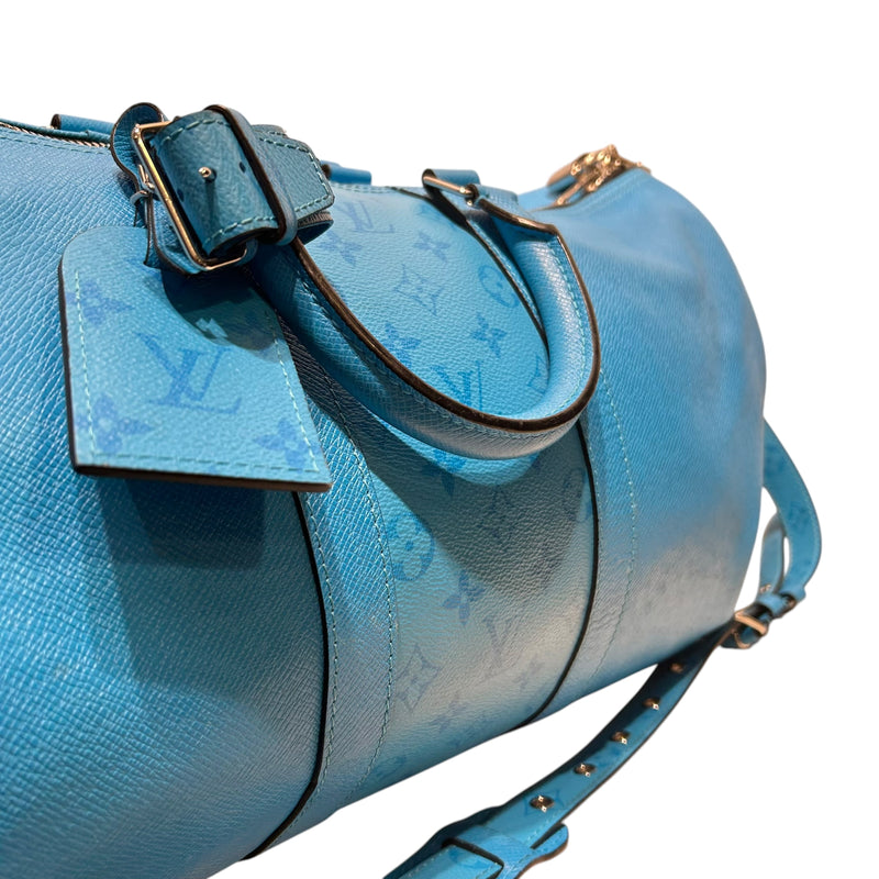 LOUIS VUITTON/Bag/Monogram/BLU/BLUE LAGOON TAIGARAMA KEEPALL