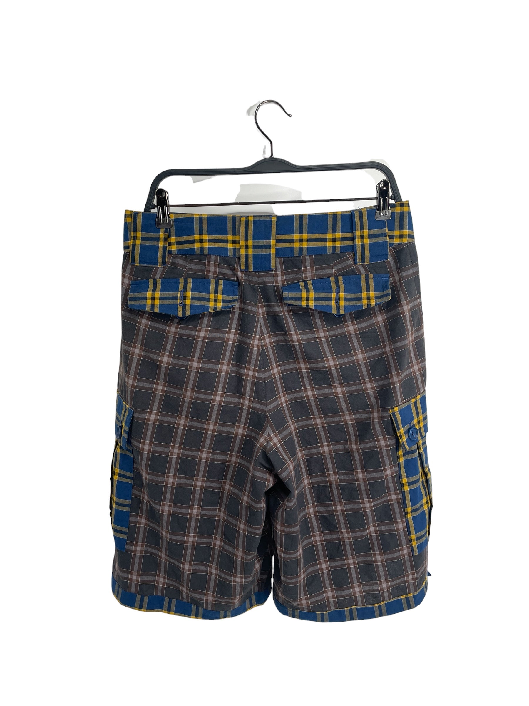 ARIS TATALOVICH/Shorts/30/Cotton/MLT/Plaid/PATCHWORK\BLU,YEL view 2
