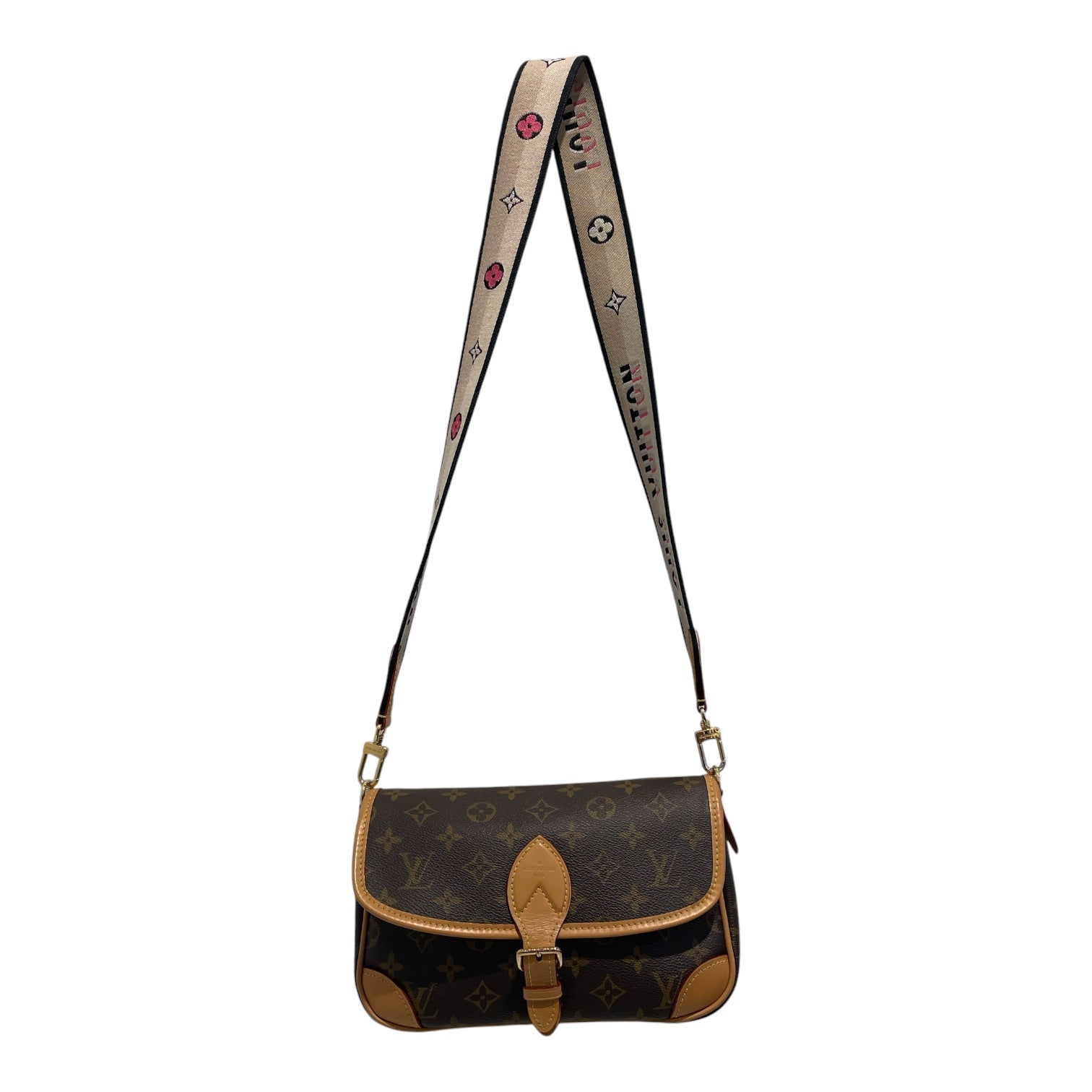 LOUIS VUITTON/Cross Body Bag/Monogram/Leather/BRW/Diane Monogram Shoulder view 1
