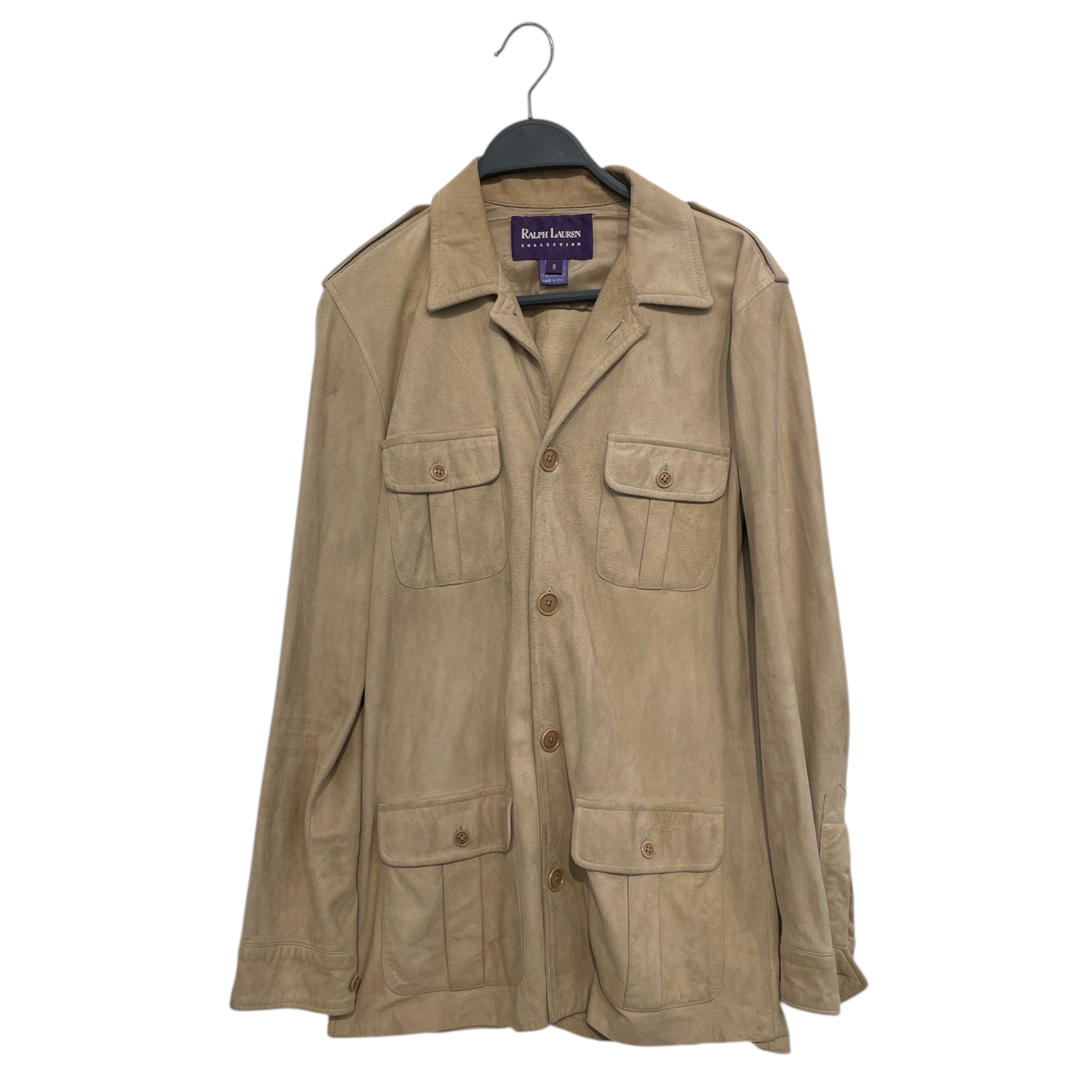 RALPH LAUREN PURPLE LABEL/Jacket/8/Suede/BEG/ralph lauren purple label view 1