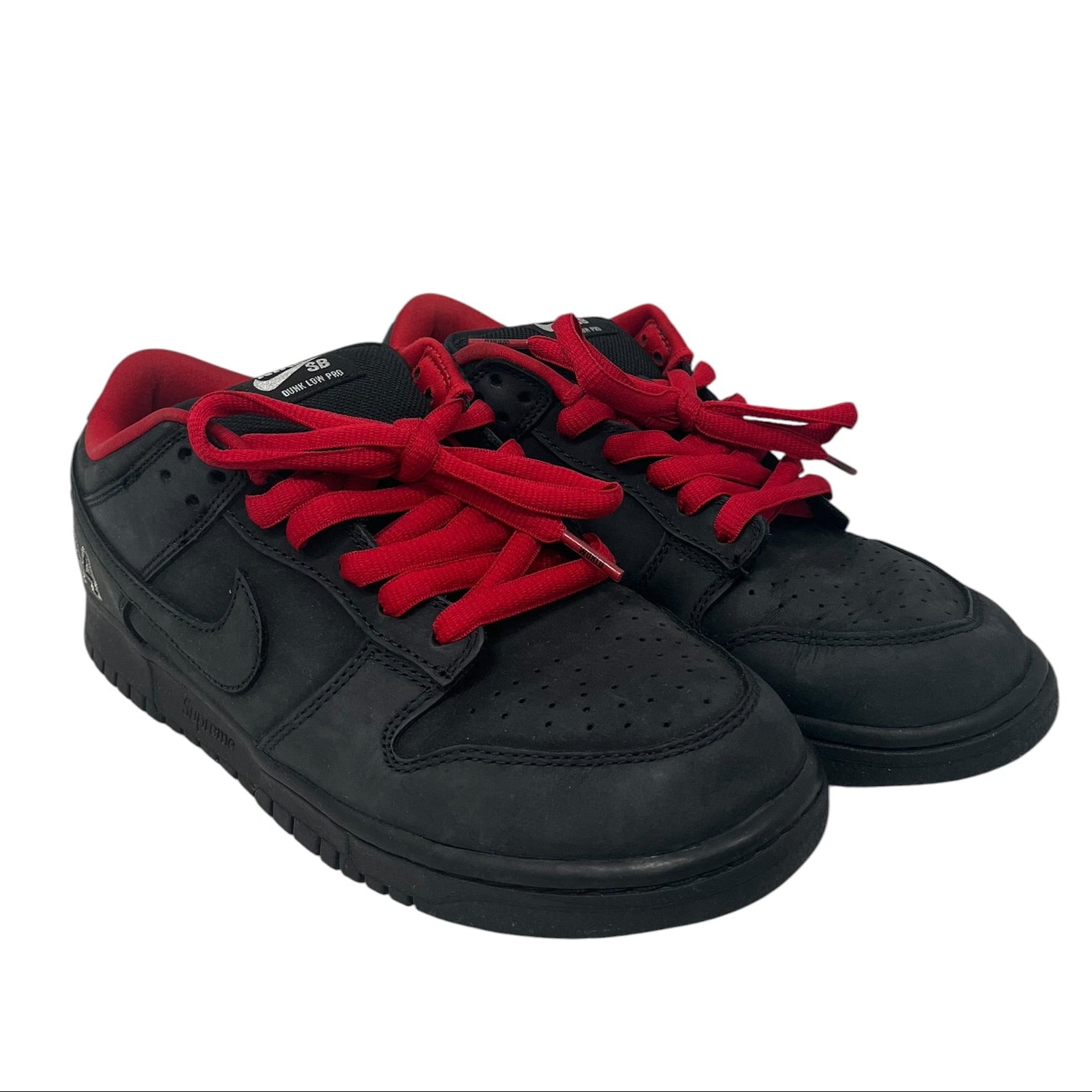 NIKE/Supreme/Low-Sneakers/US 9.5/Suede/BLK/NIKE DUNK SB LOW view 1