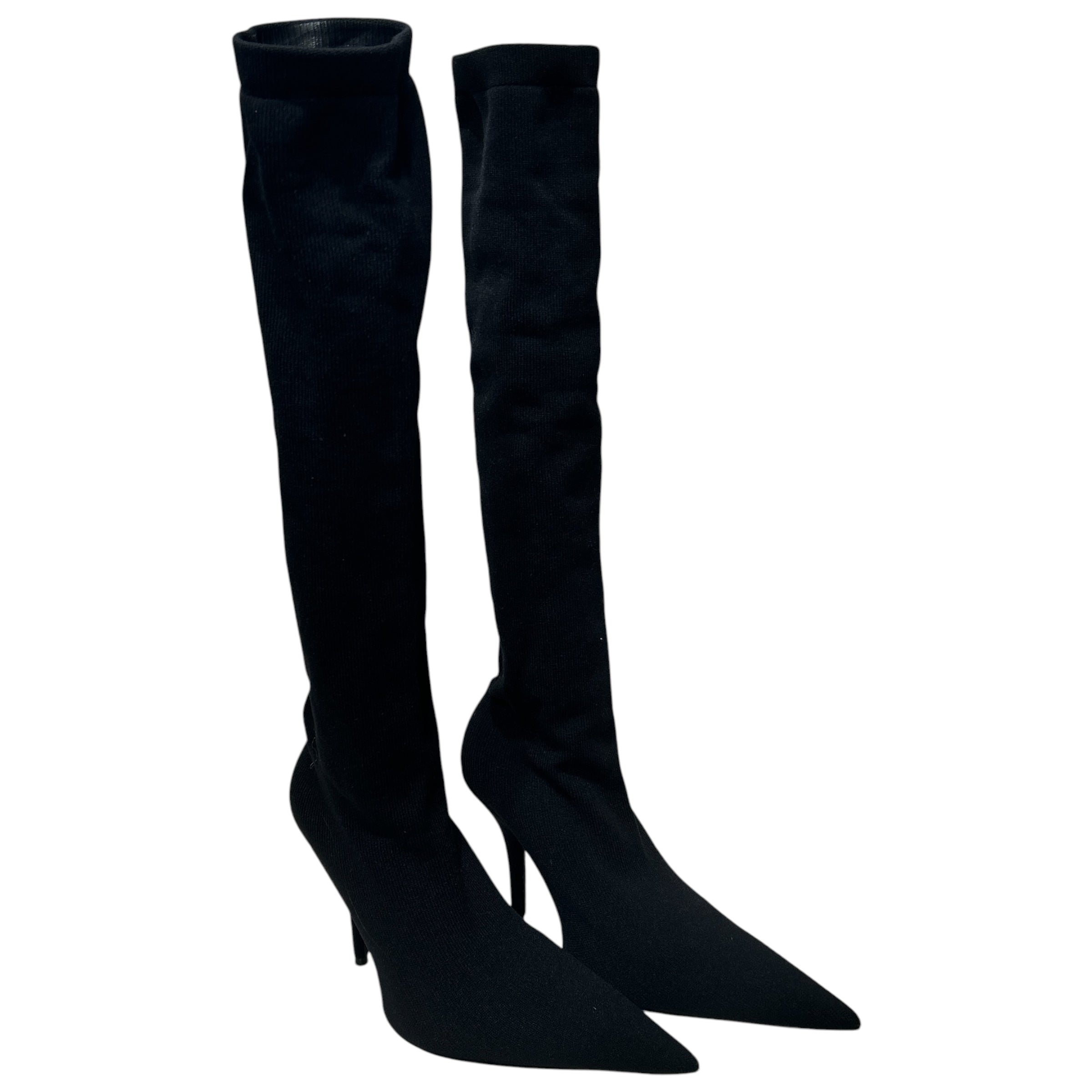 BALENCIAGA/Heels/EU 37/Cotton/BLK/KNIFE SOCK HEELS view 1