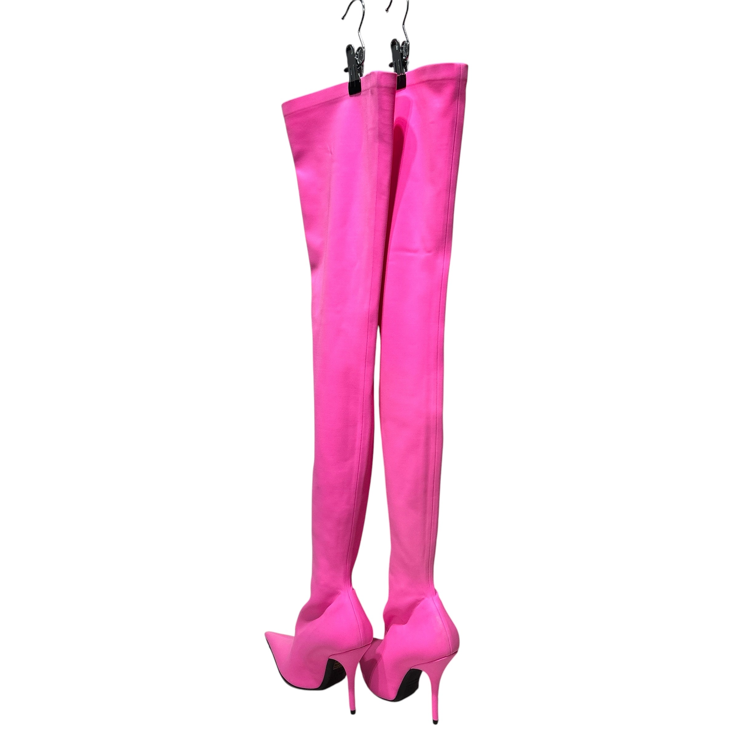 BALENCIAGA/Heels/EU 37/Cotton/PNK/SPANDEX KNIFE SOCK HEEL view 2