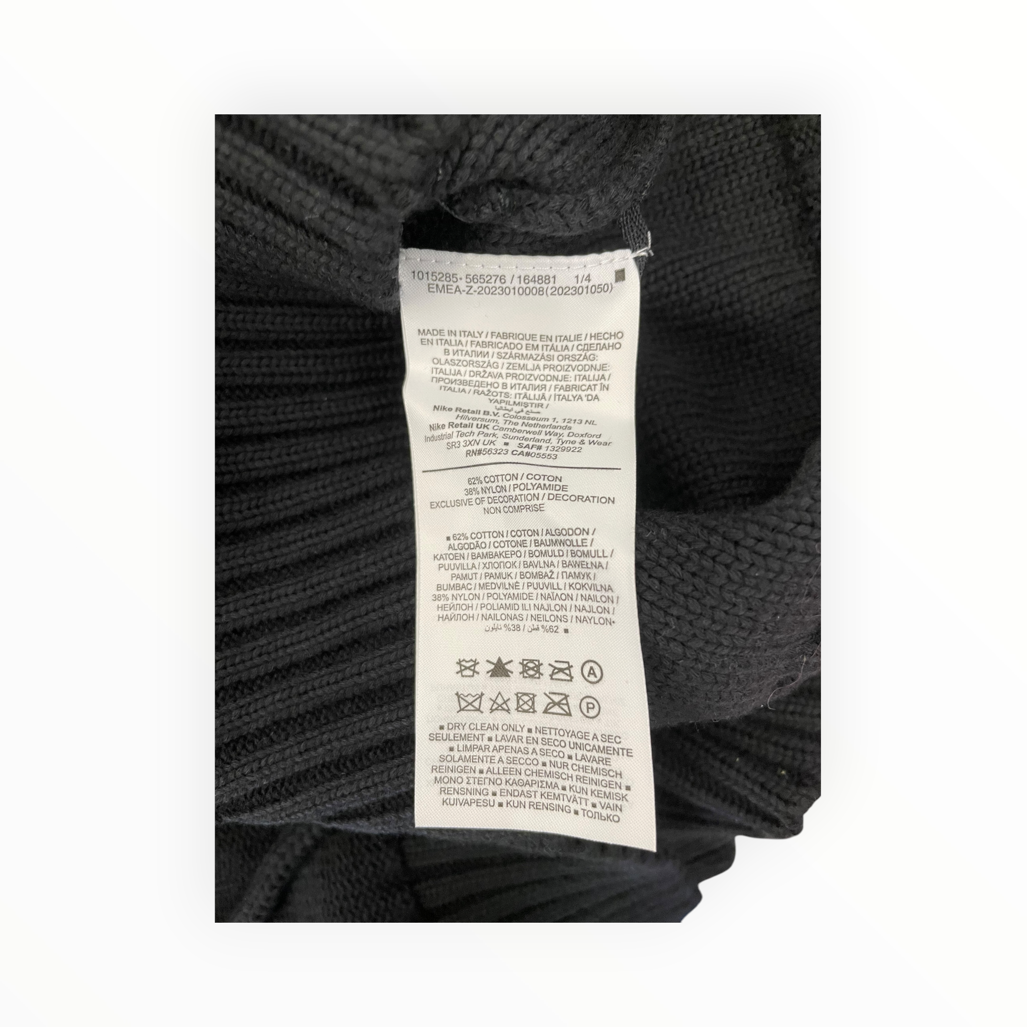 NIKE/Sweater/XXL/Cotton/BLK/NET DETAIL MADE IN ITALY SWEAT view 4