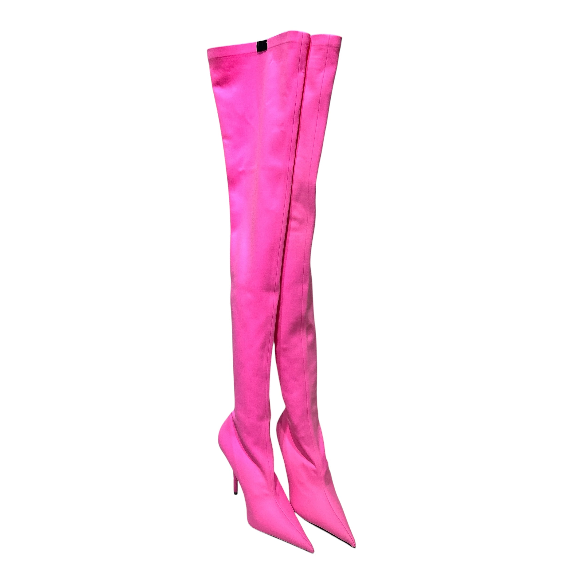 BALENCIAGA/Heels/EU 37/Cotton/PNK/SPANDEX KNIFE SOCK HEEL view 1