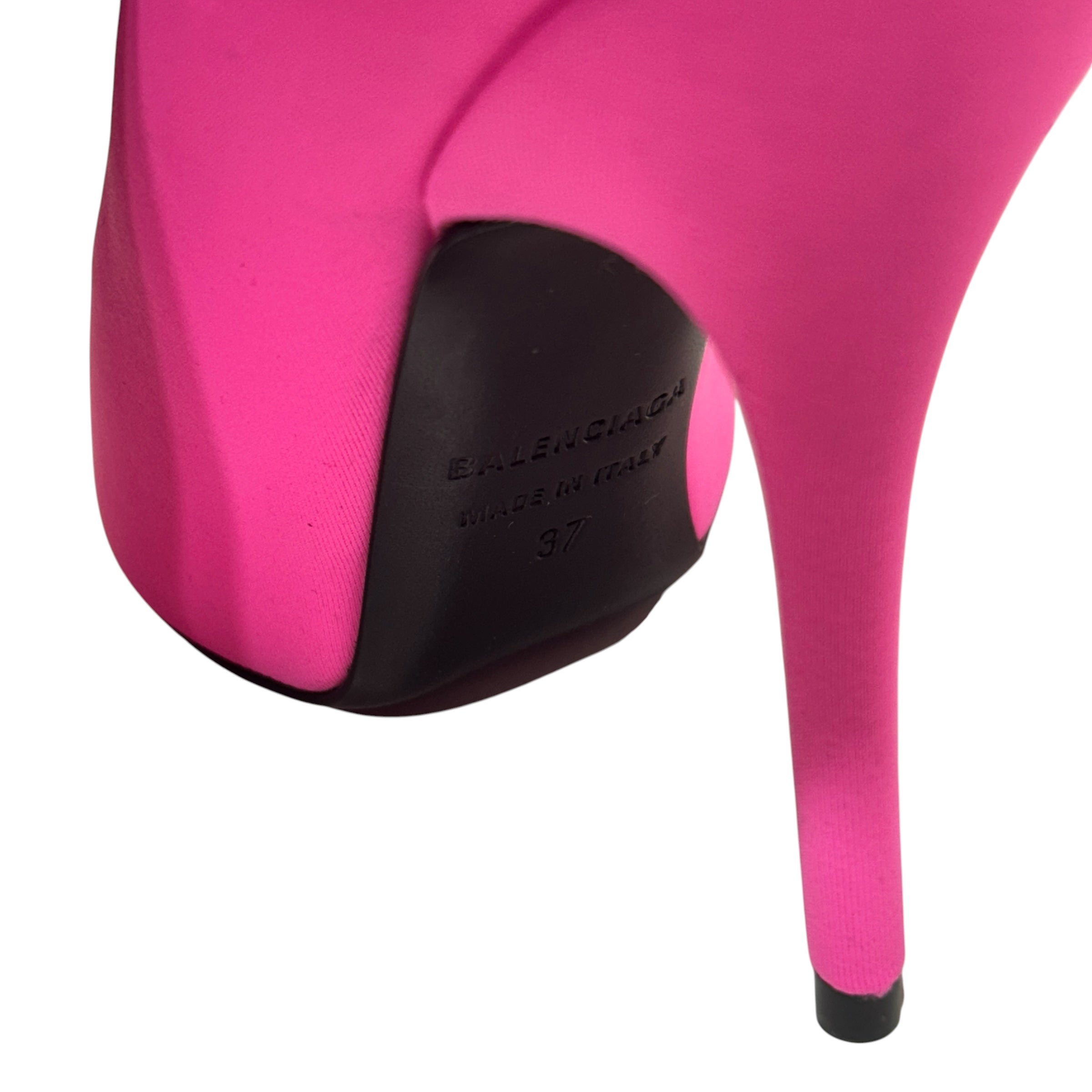 BALENCIAGA/Heels/EU 37/Cotton/PNK/SPANDEX KNIFE SOCK HEEL view 3