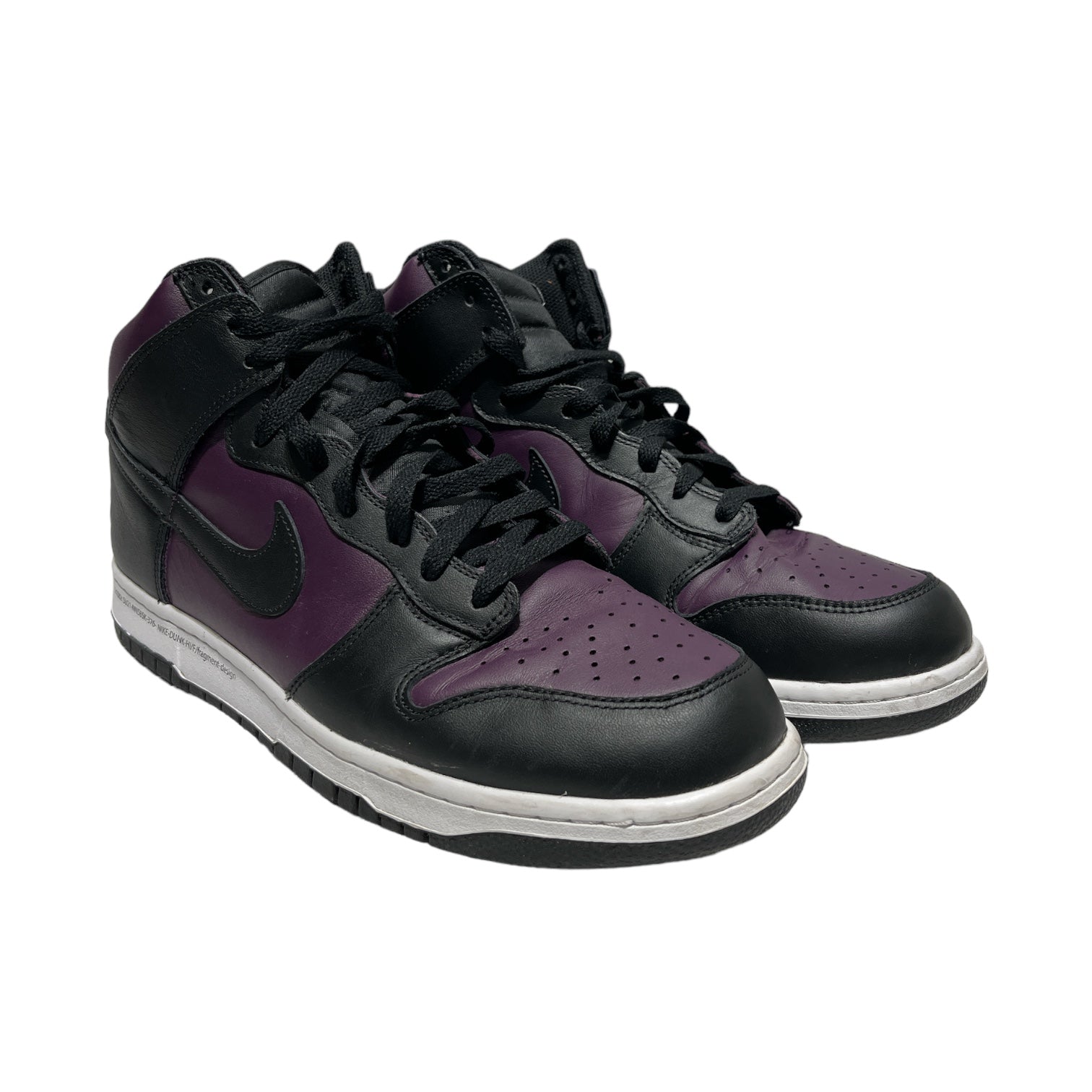 NIKE/FRAGMENT DESIGN/Hi-Sneakers/US 12.5/Leather/PPL/FRAGMENTS DUNK ...