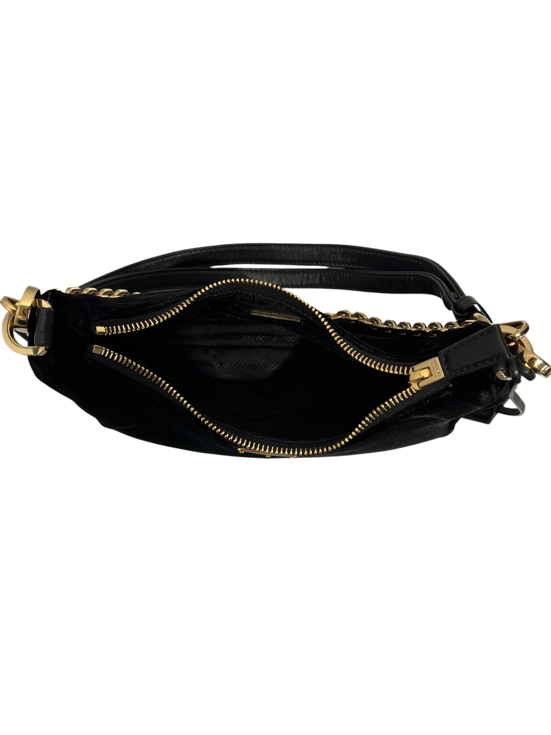 PRADA/Hand Bag/BLK/VELVET MINI BAG view 4