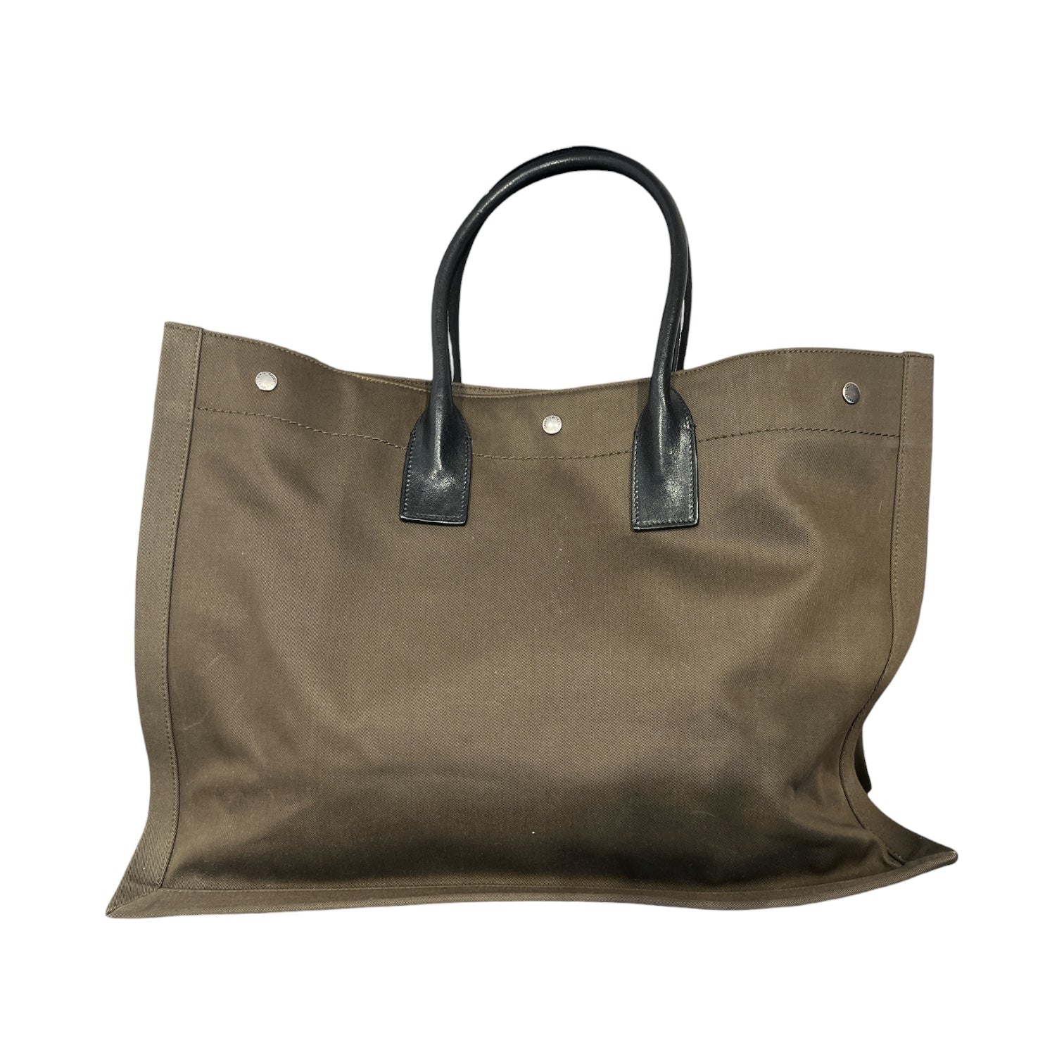 SAINT LAURENT/Tote Bag/GRN/olive rive gauche tote bag view 2