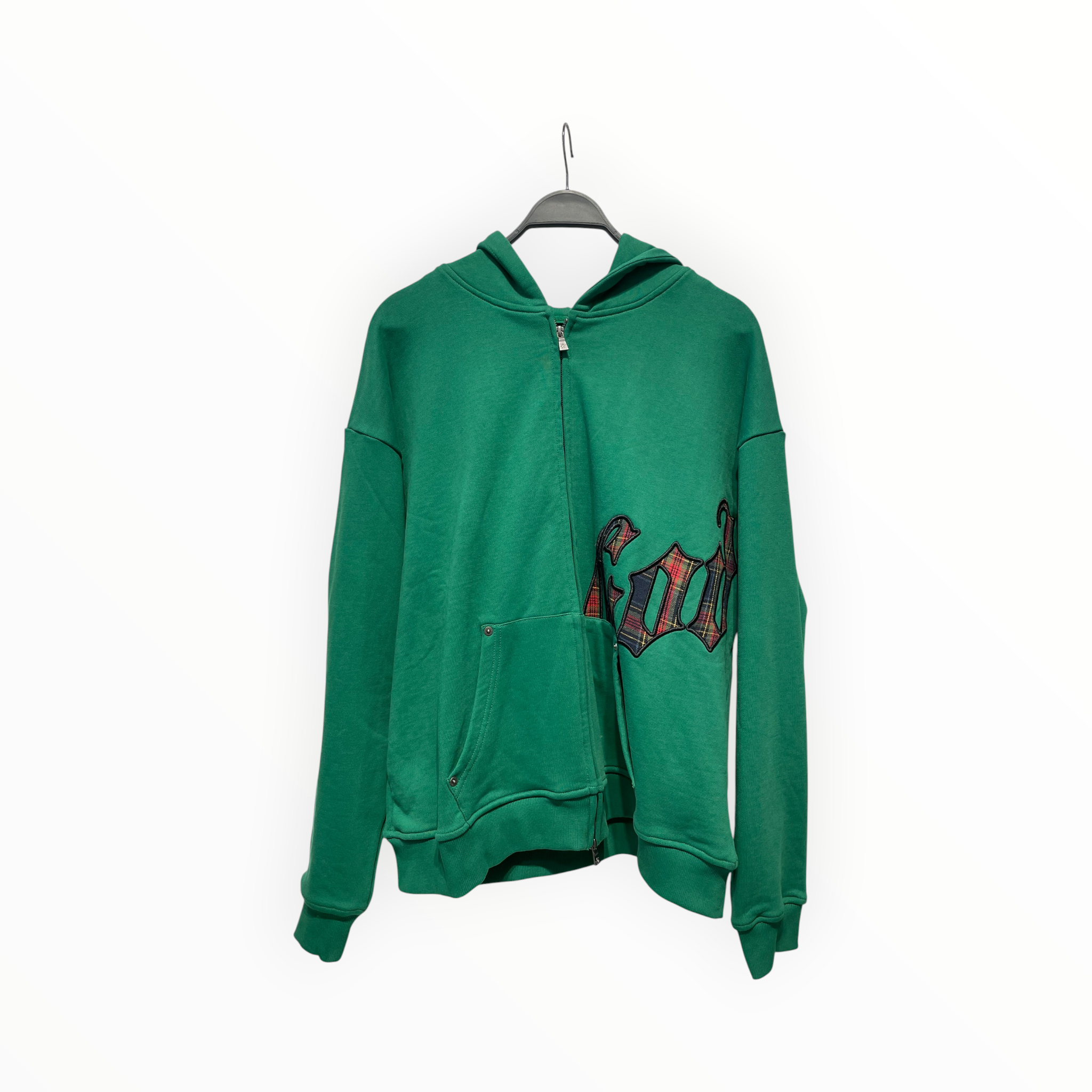 GODSPEED NEW YORK/Zip Up Hoodie/L/Cotton/GRN/GODSPEED APPLIQUE view 1