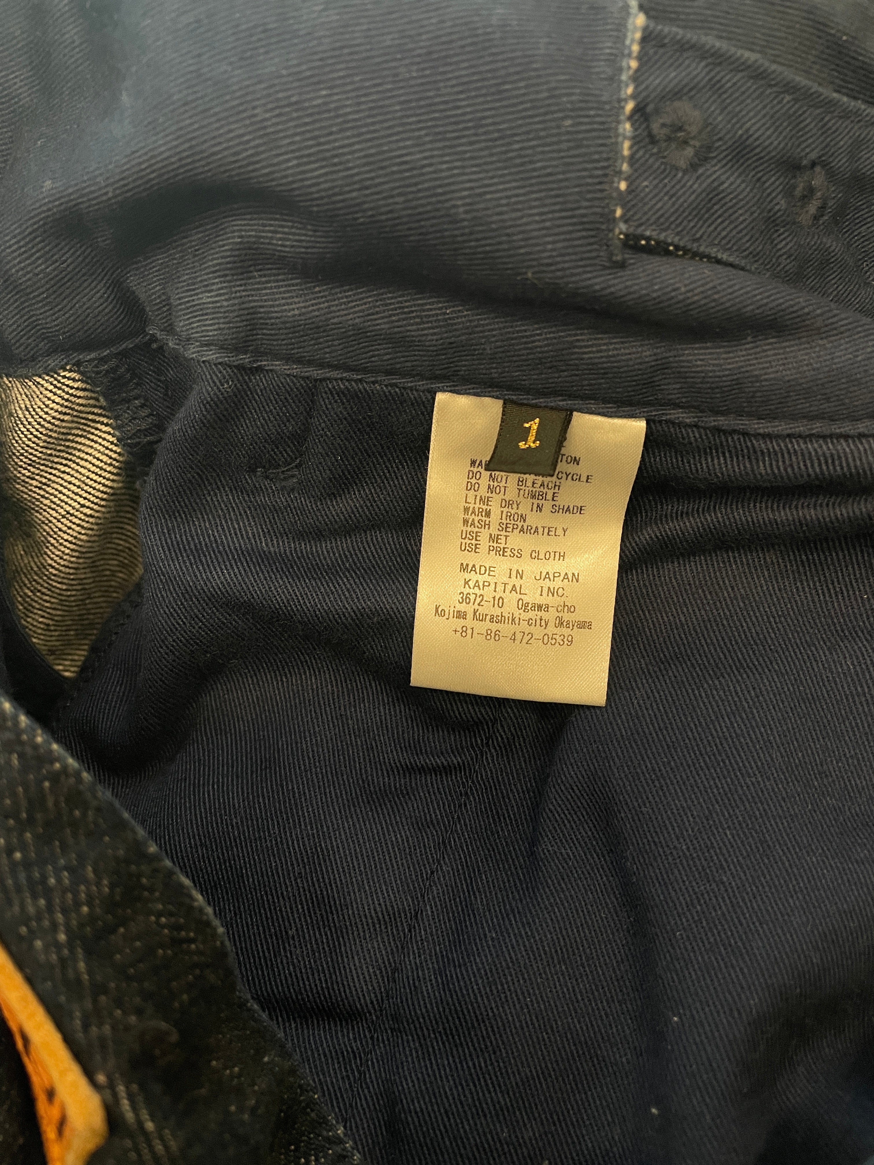 KAPITAL/Pants/1/Cotton/IDG/FNT PLEATS/SIDE WAIST ADJUSTER view 4