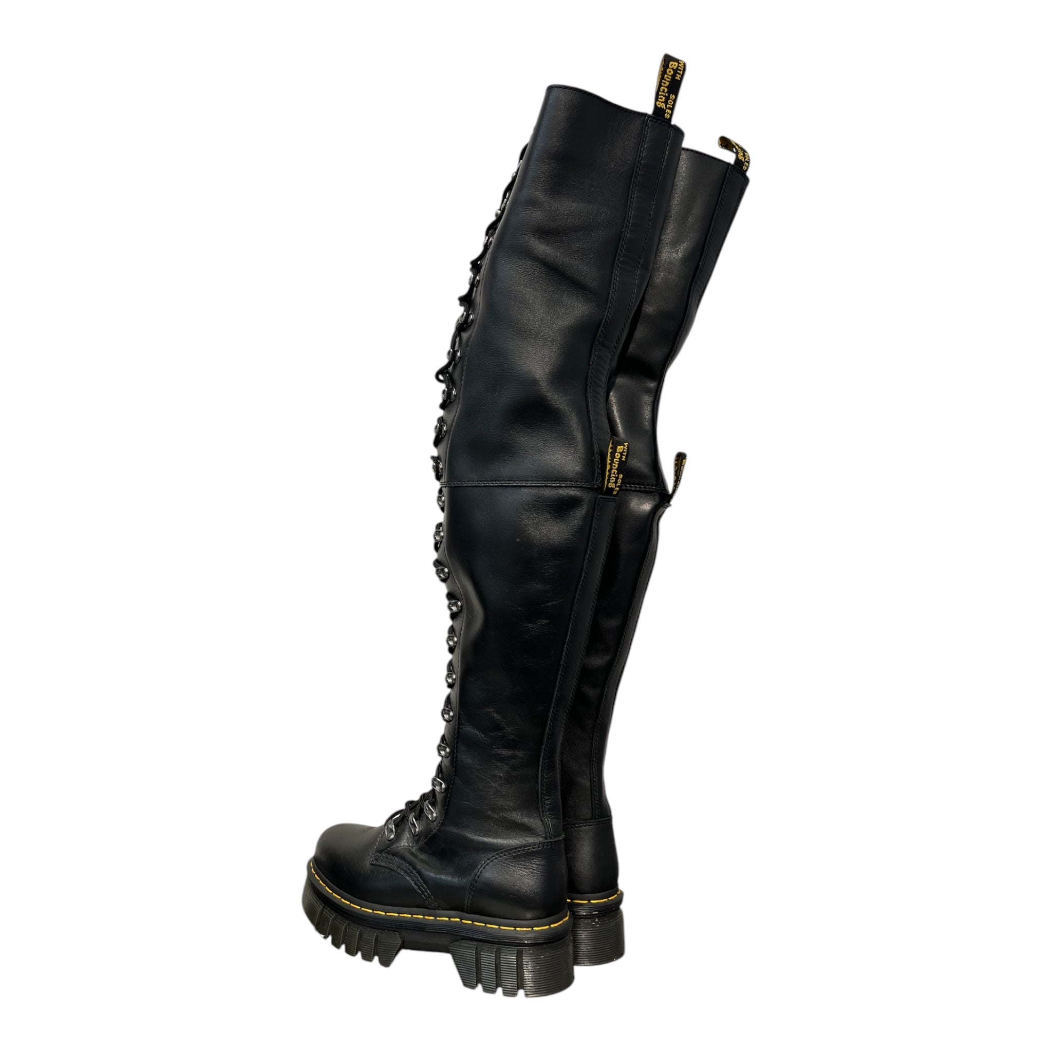 Dr.Martens/Long Boots/US 8/Leather/BLK/Knee-high/AUDRICK 22i XTRM view 2