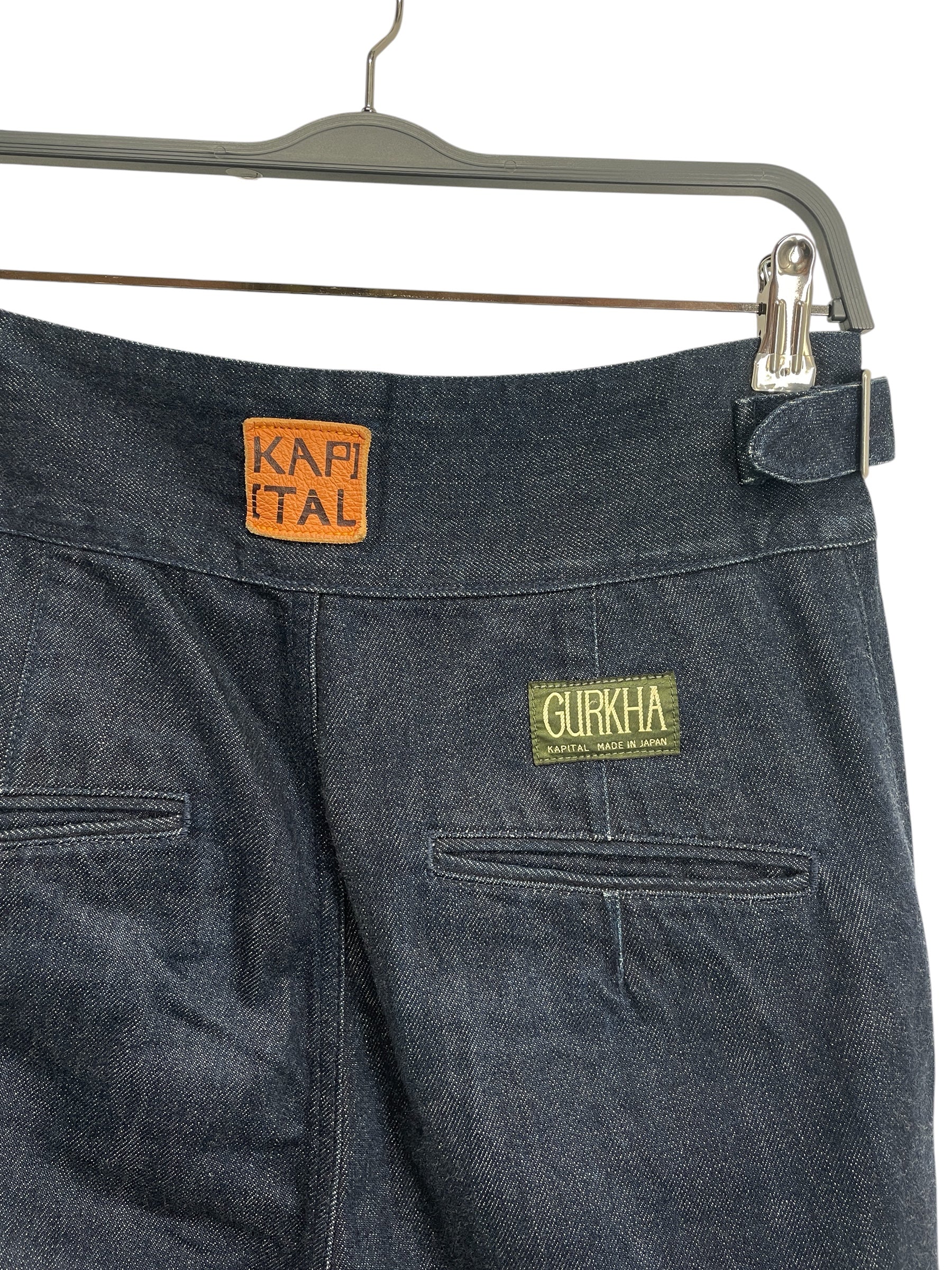 KAPITAL/Pants/1/Cotton/IDG/FNT PLEATS/SIDE WAIST ADJUSTER view 3