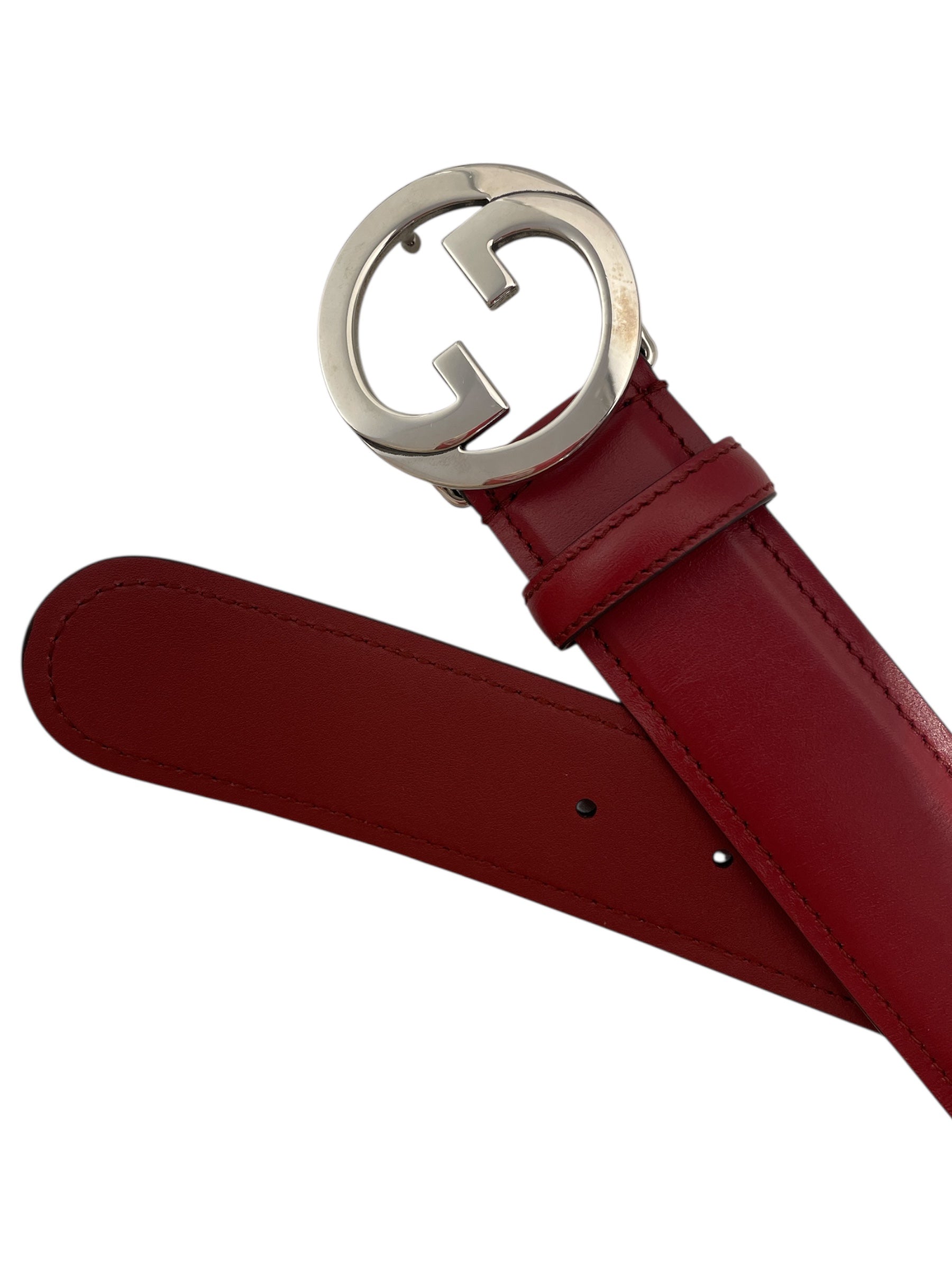 GUCCI/Belt/Leather/RED/Interlocking G Red Belt view 2