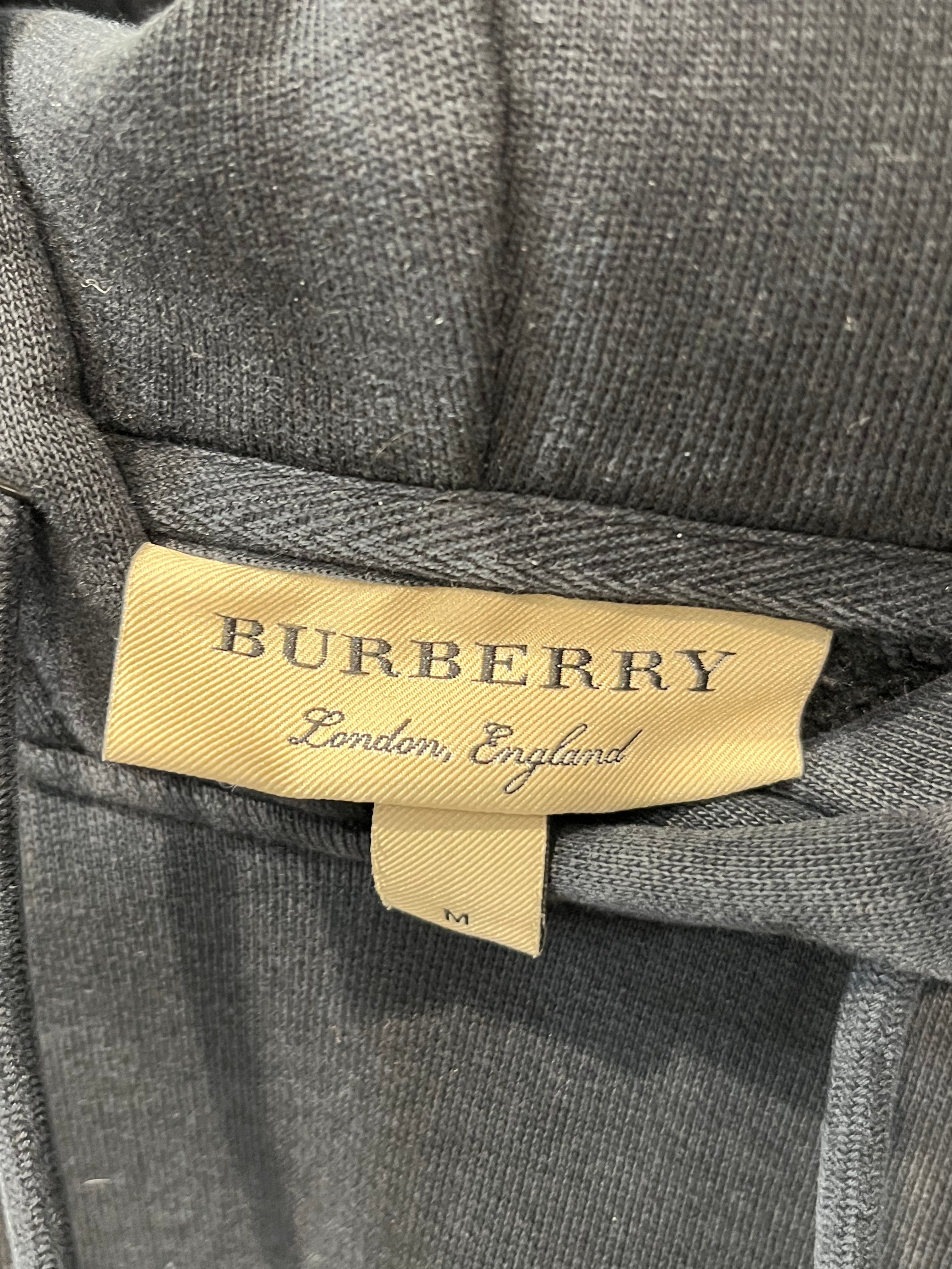 BURBERRY/Hoodie/M/Cotton/BLK/LOGO ON CHEST view 3
