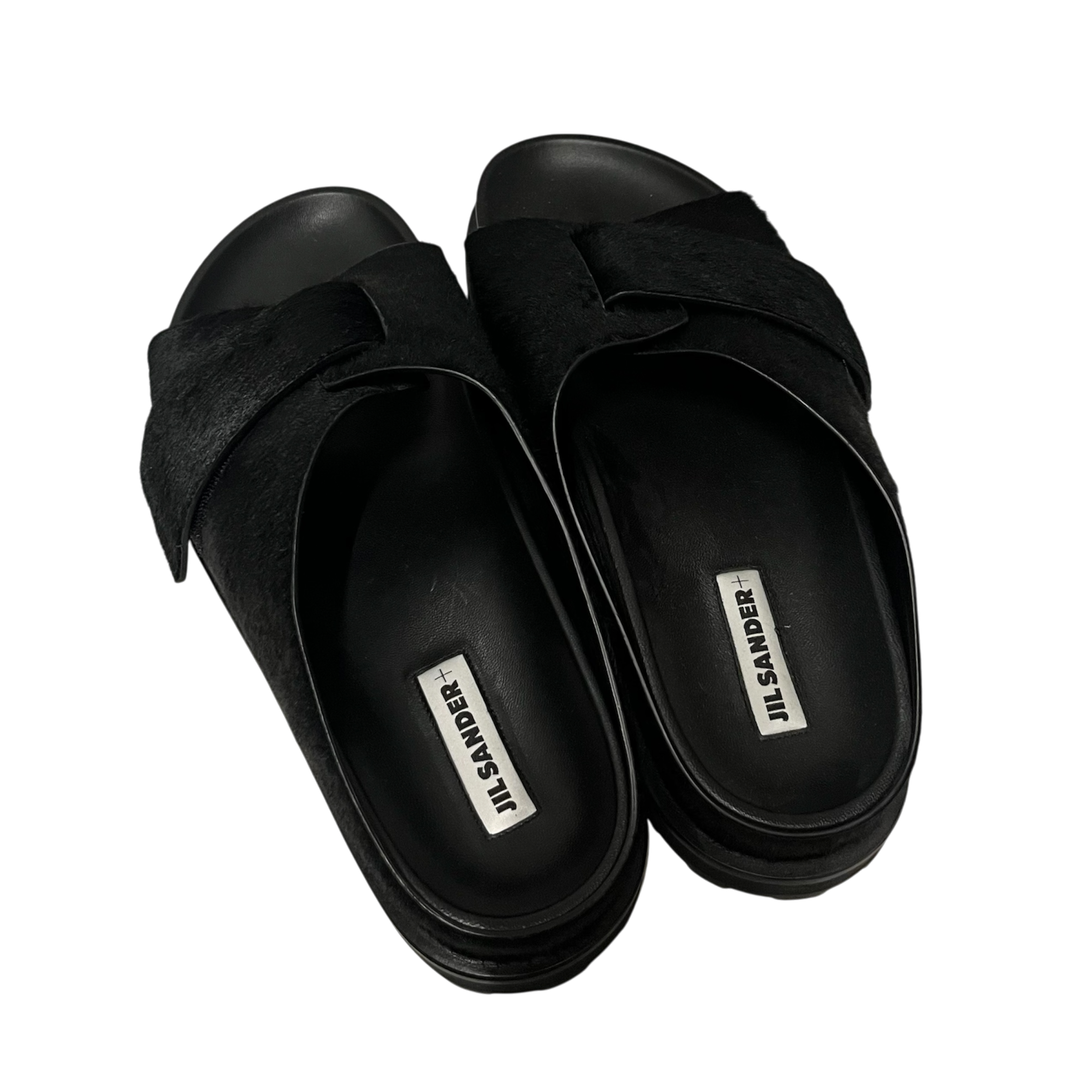 JIL SANDER/Sandals/EU 44/Leather/BLK/Ponyhair sandals view 2