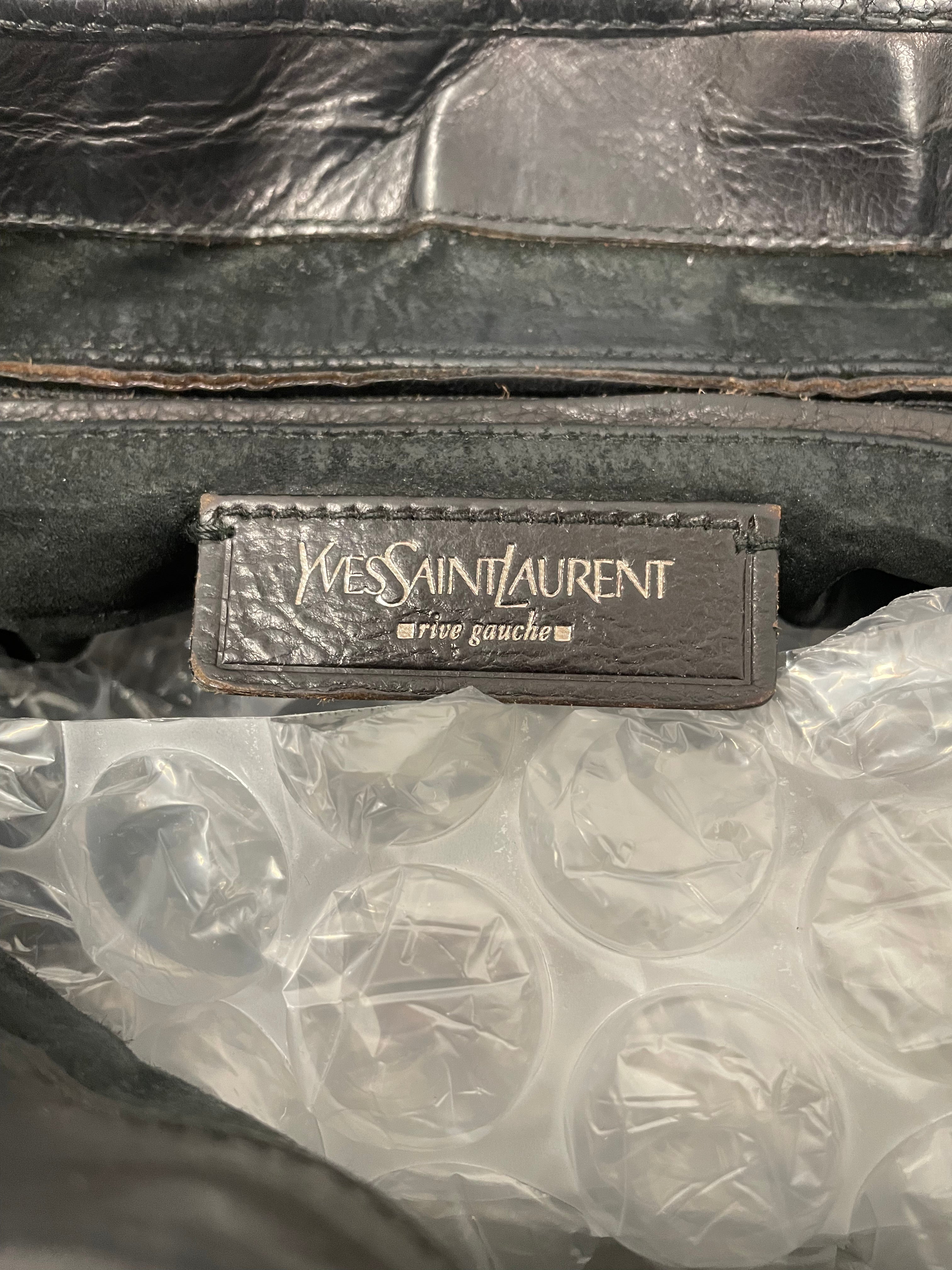 YVES SAINT LAURENT rive gauche/Hand Bag/Leather/BLK/ view 6