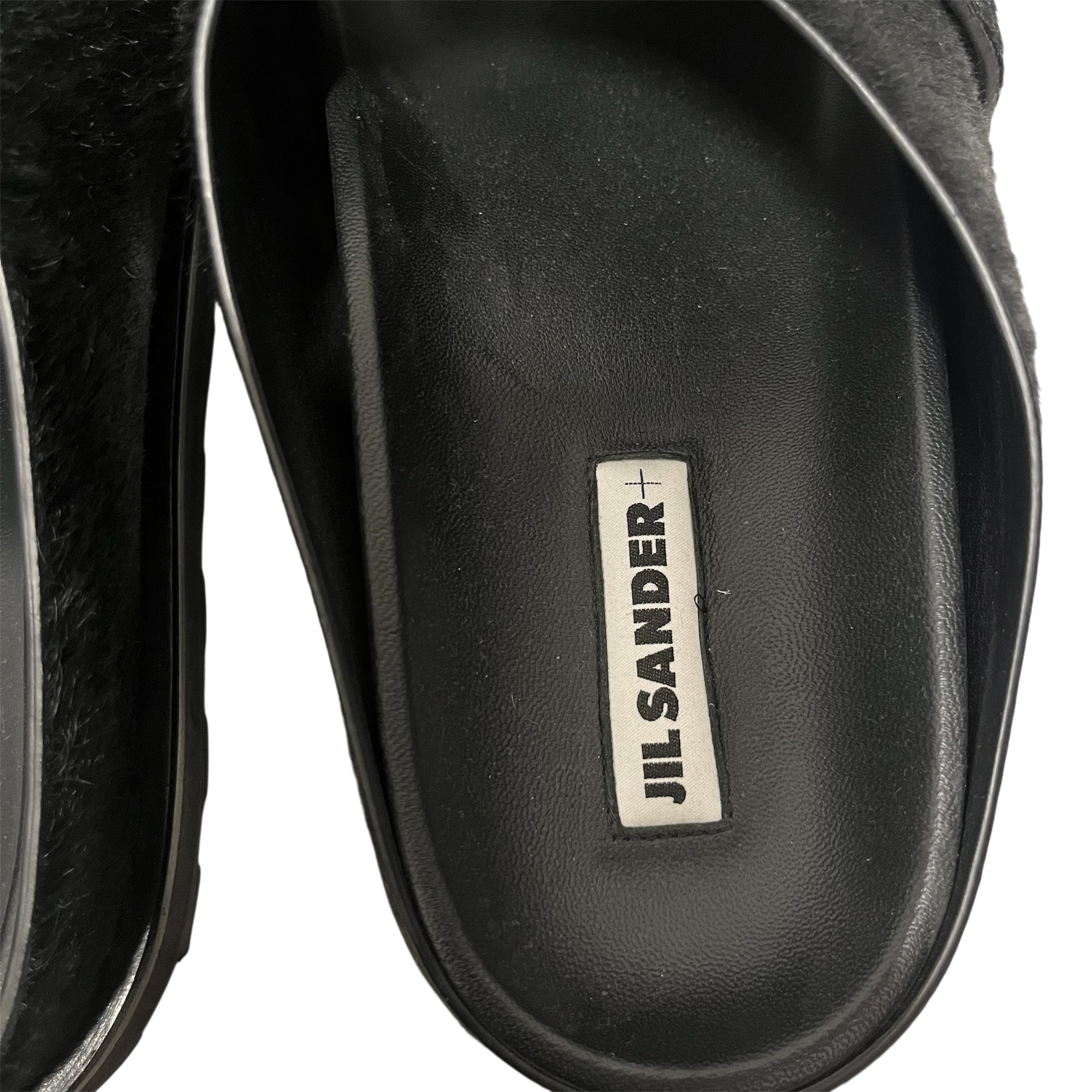 JIL SANDER/Sandals/EU 44/Leather/BLK/Ponyhair sandals view 4
