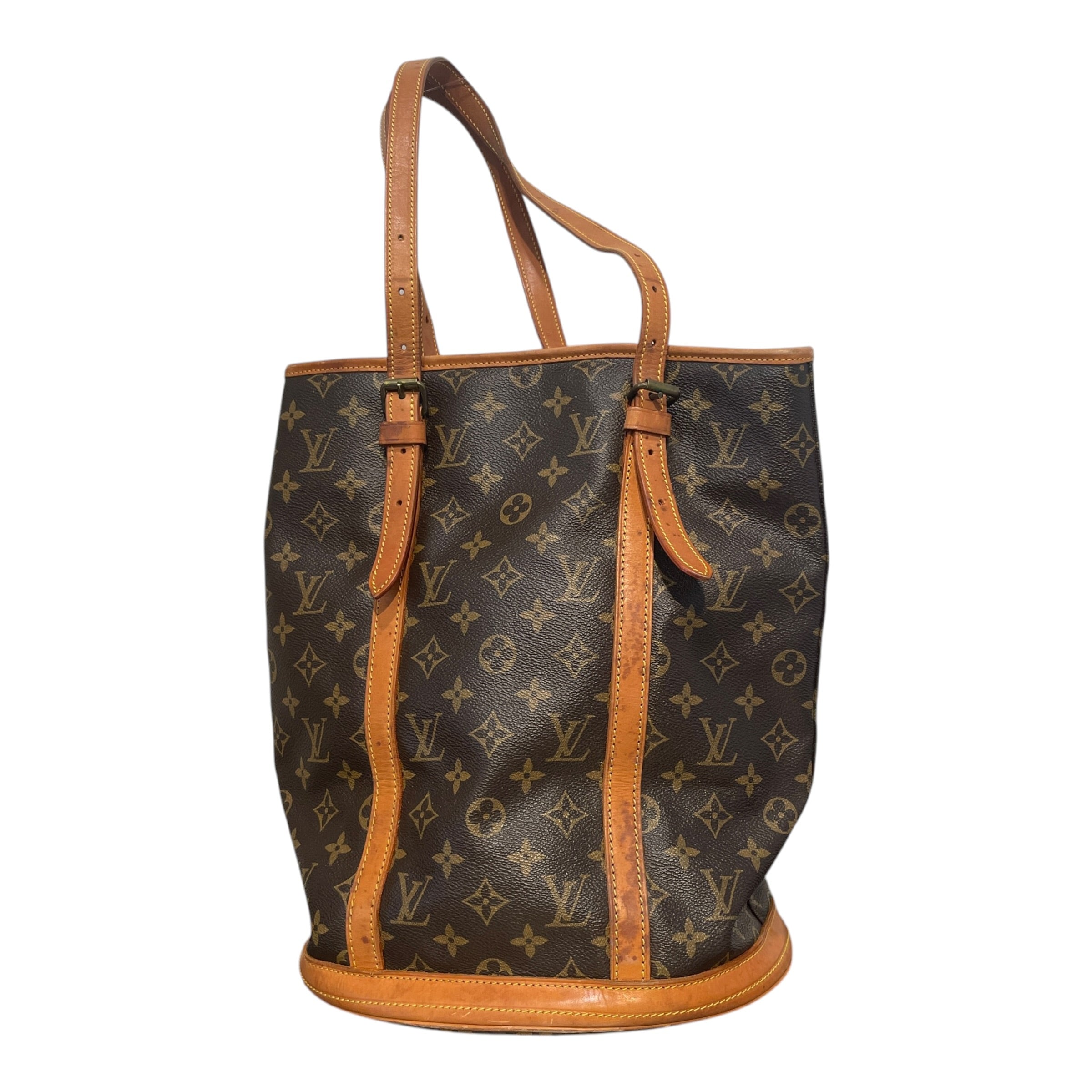 LOUIS VUITTON/Tote Bag/Monogram/Leather/BRW/Bucket GM tote bag view 3