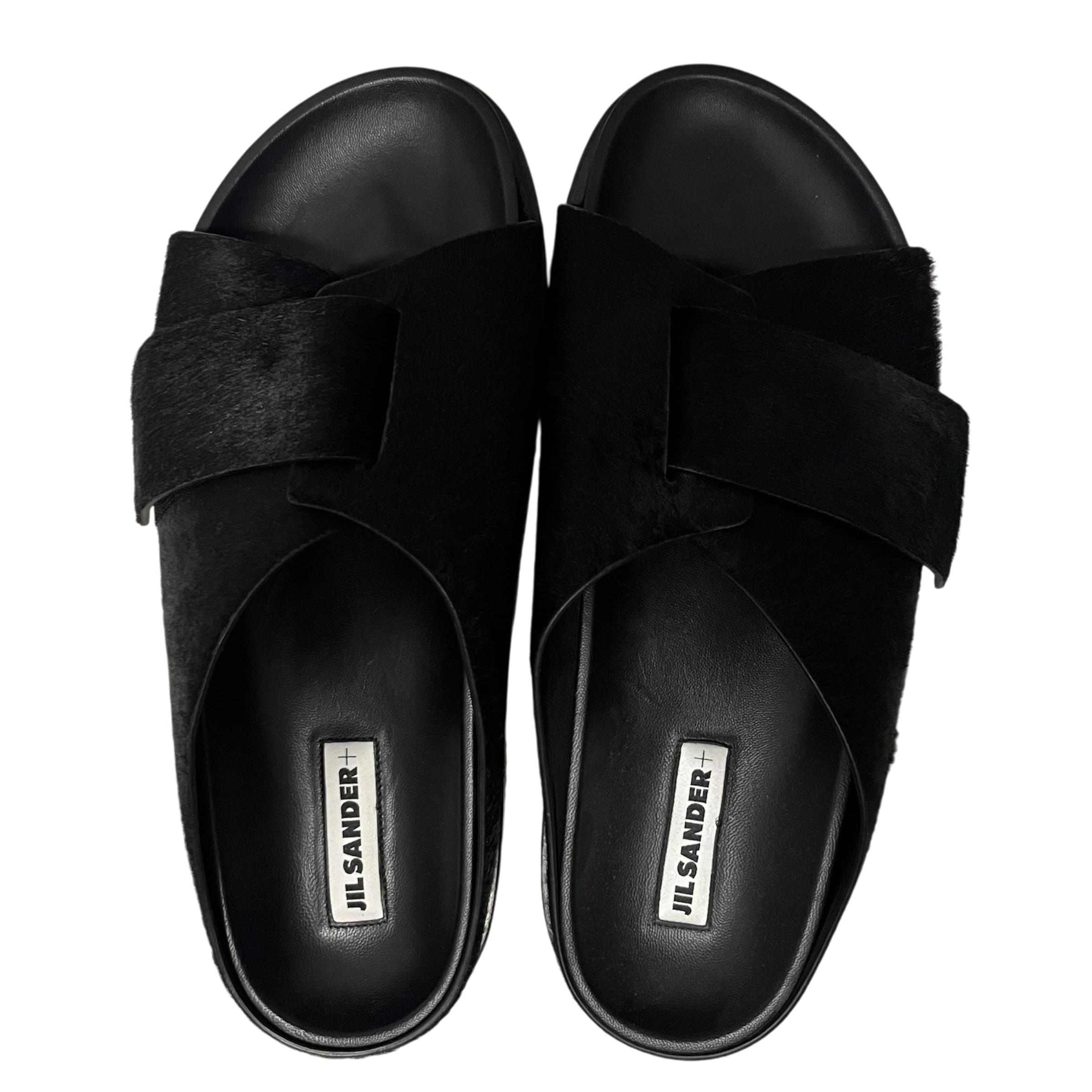 JIL SANDER/Sandals/EU 44/Leather/BLK/Ponyhair sandals view 3