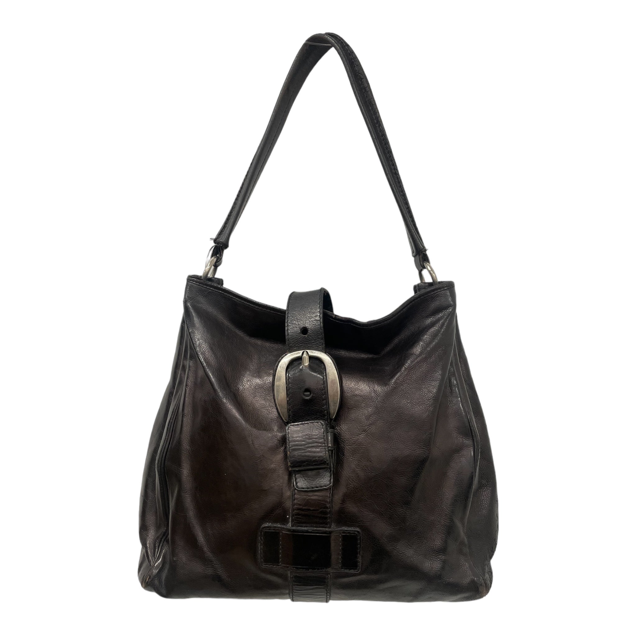 YVES SAINT LAURENT rive gauche/Hand Bag/Leather/BLK/ view 1