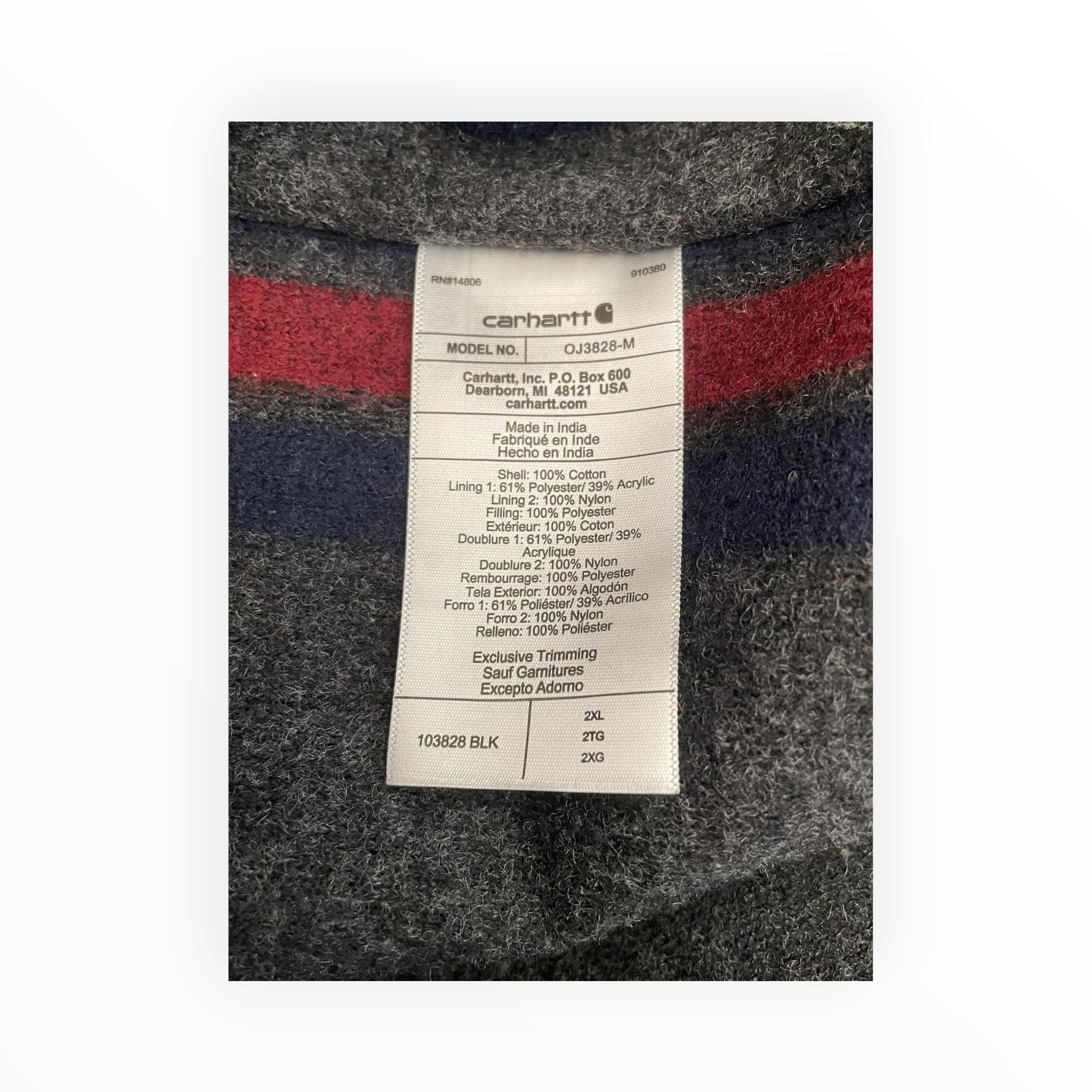 Carhartt/Jacket/XXL/Cotton/BLK/WOOL LINED view 4