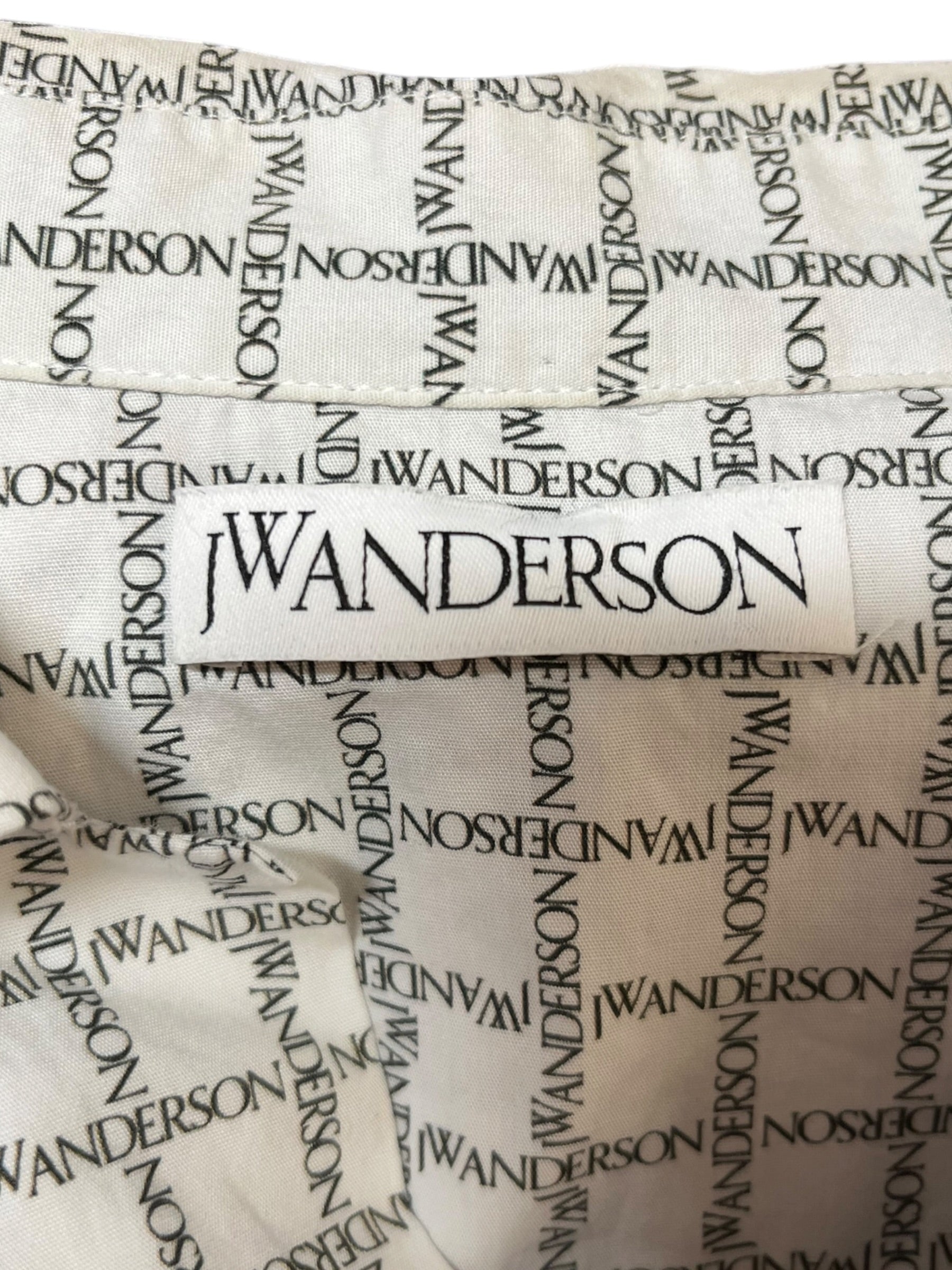 JW ANDERSON(J.W.ANDERSON)/SS Shirt/40/Cotton/WHT/All Over Print/ view 3