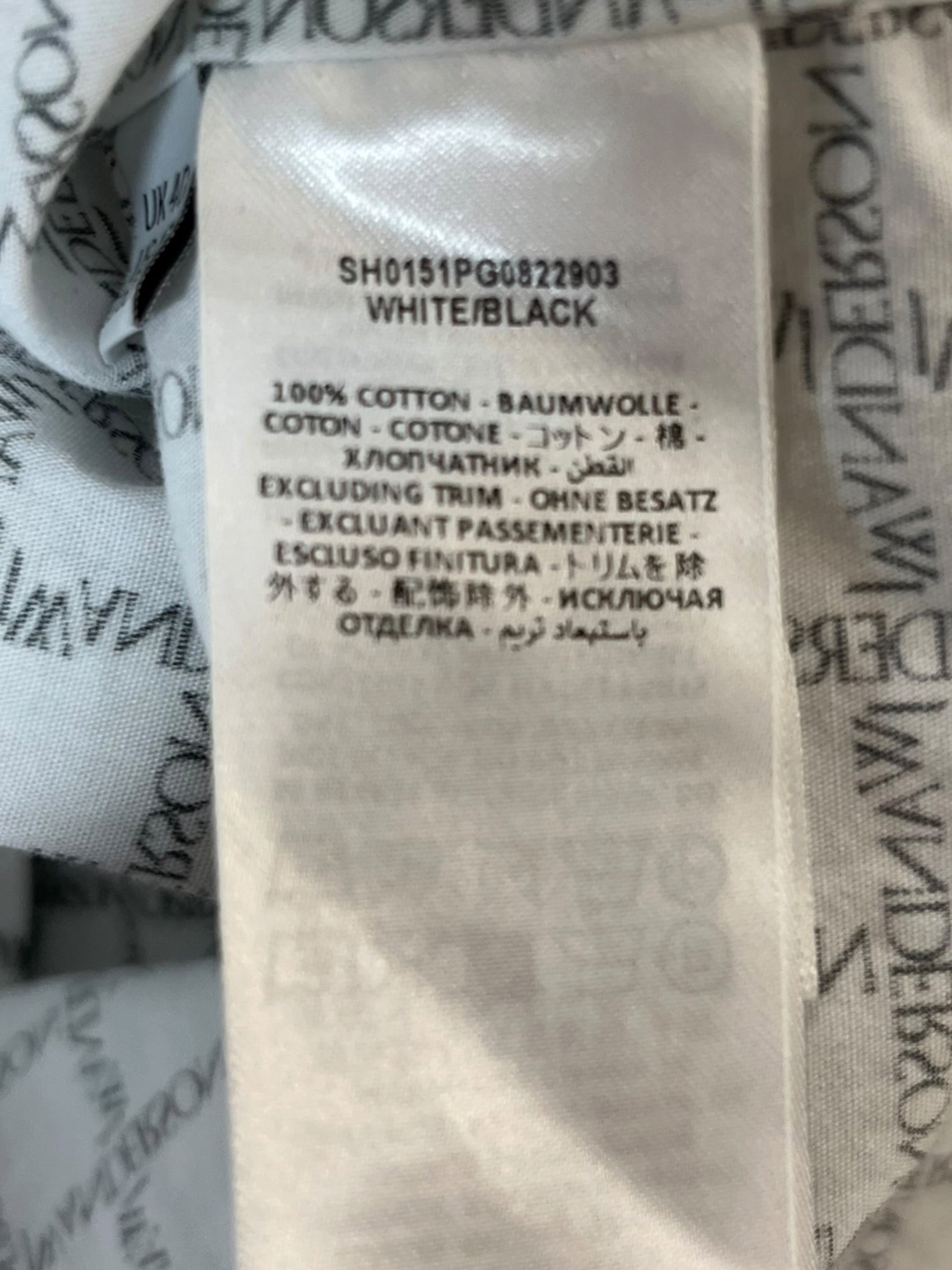 JW ANDERSON(J.W.ANDERSON)/SS Shirt/40/Cotton/WHT/All Over Print/ view 4