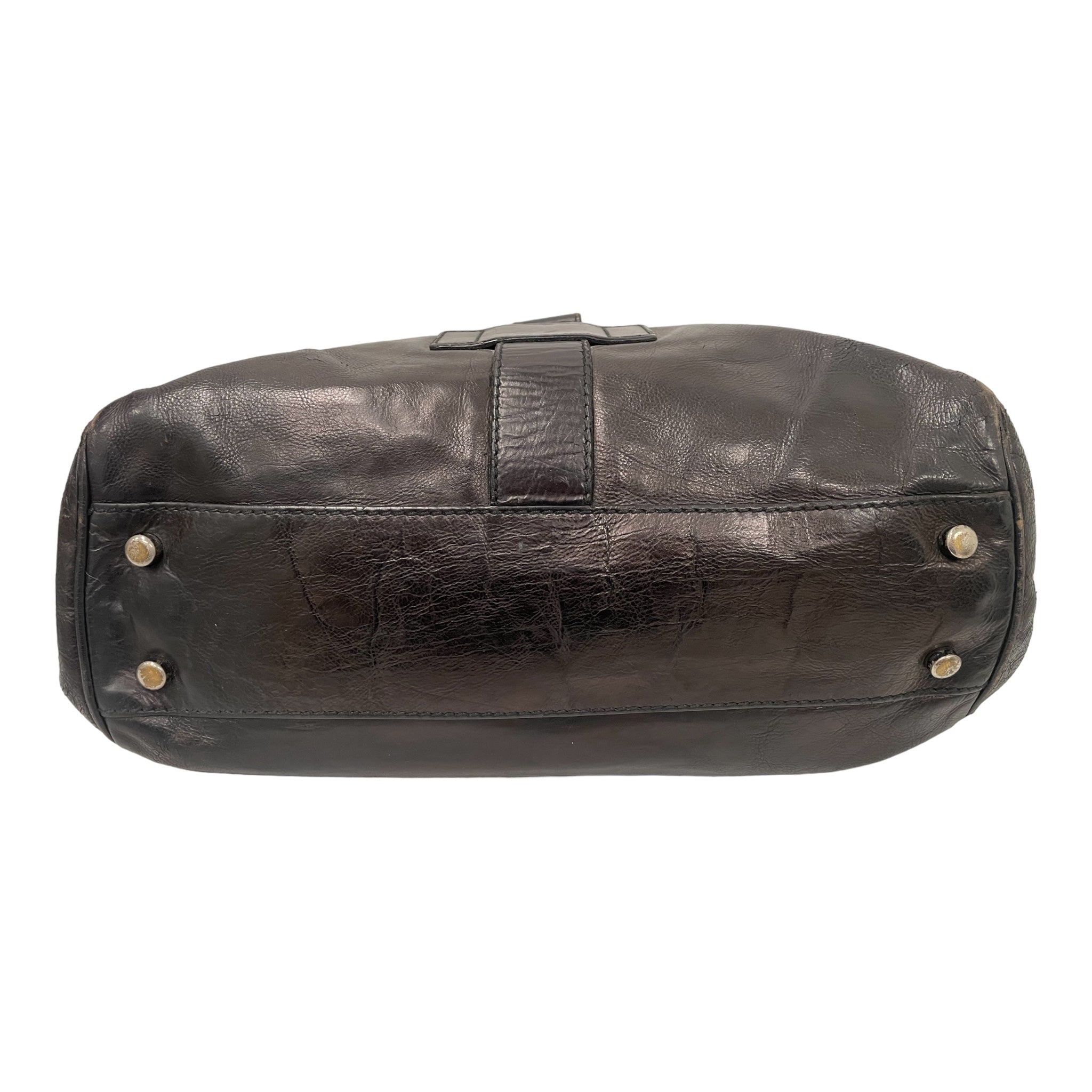 YVES SAINT LAURENT rive gauche/Hand Bag/Leather/BLK/ view 3