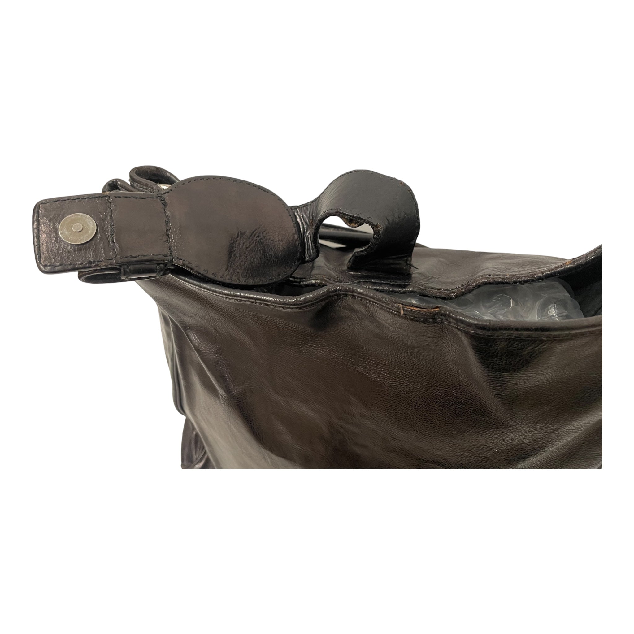 YVES SAINT LAURENT rive gauche/Hand Bag/Leather/BLK/ view 5
