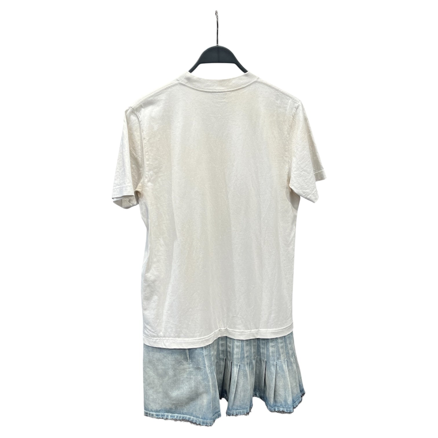 BALENCIAGA/Shirt Dress/40/Graphic/Cotton/CRM/LAYERED MINI view 2