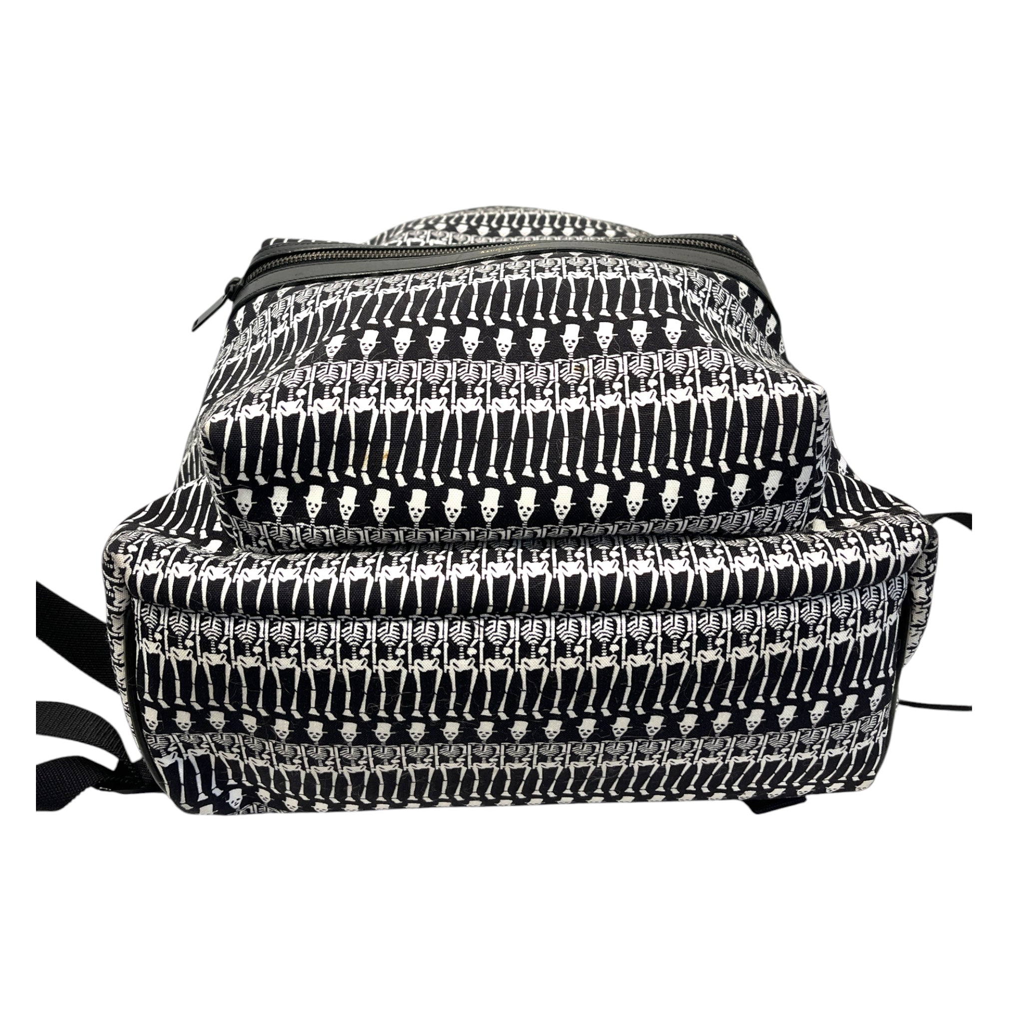 SAINT LAURENT/Backpack/All Over Print/BLK/skeleton print allover/ view 3